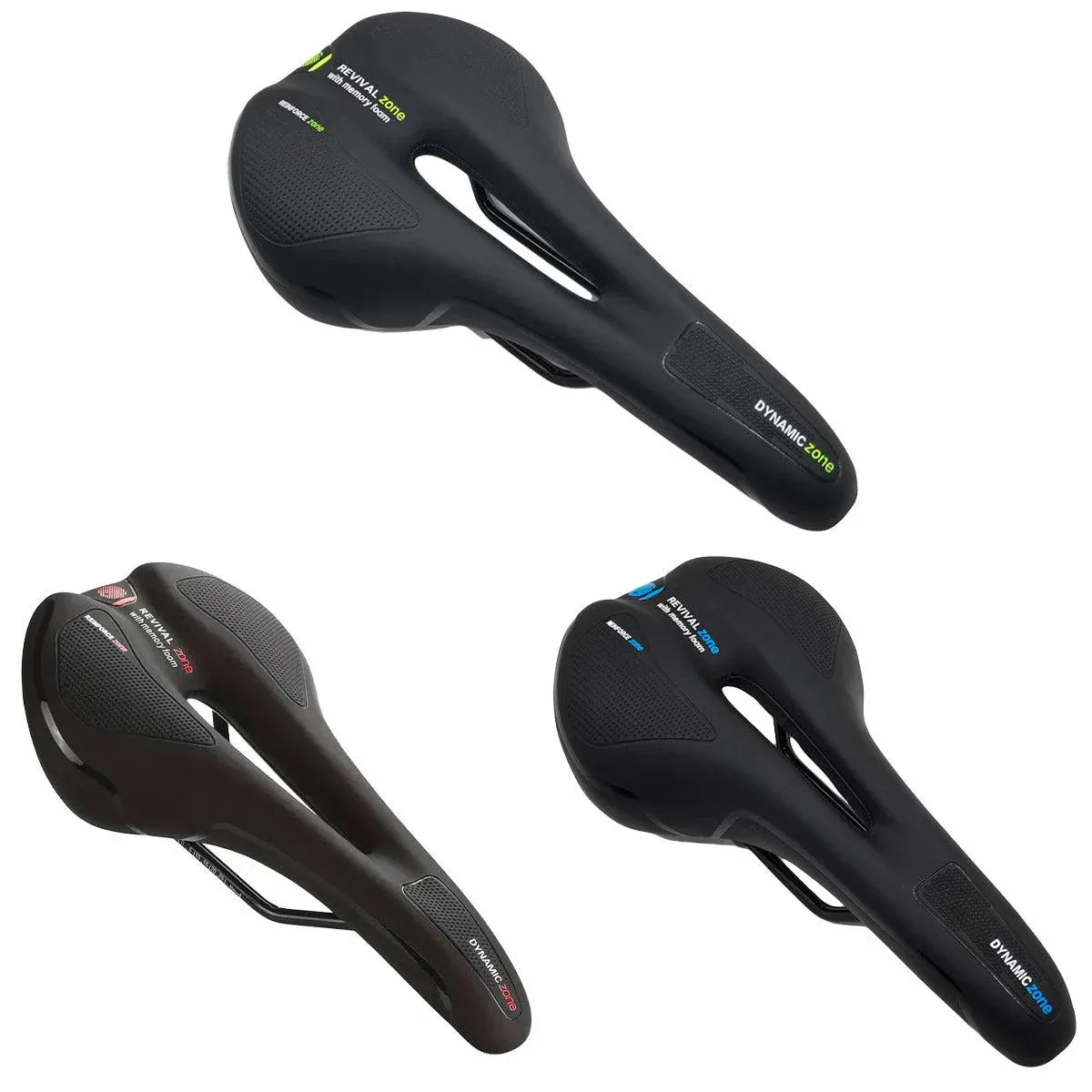 MTB Saddle Hollow Comfort Bicycle Seat Universal Cushion Soft Riding Saddle - Blue — image 3