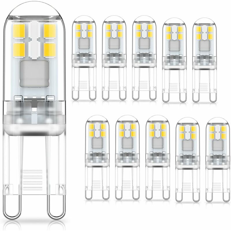 G9 LED Bulbs 1.5W Equivalent To 20W Halogen Light Cool White 6000K, Ac 220-240V, Non-Dimmable, Mini Incandescent Bulb