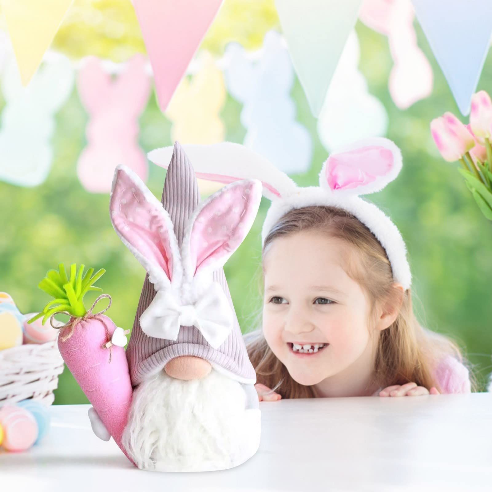 Plush Easter Bunny Handmade Swedish Elf Stuffed Doll Rabbit Gifts Cute Easter Faceless Dwarf Bunny Household Ornaments, Home Decor — image 4