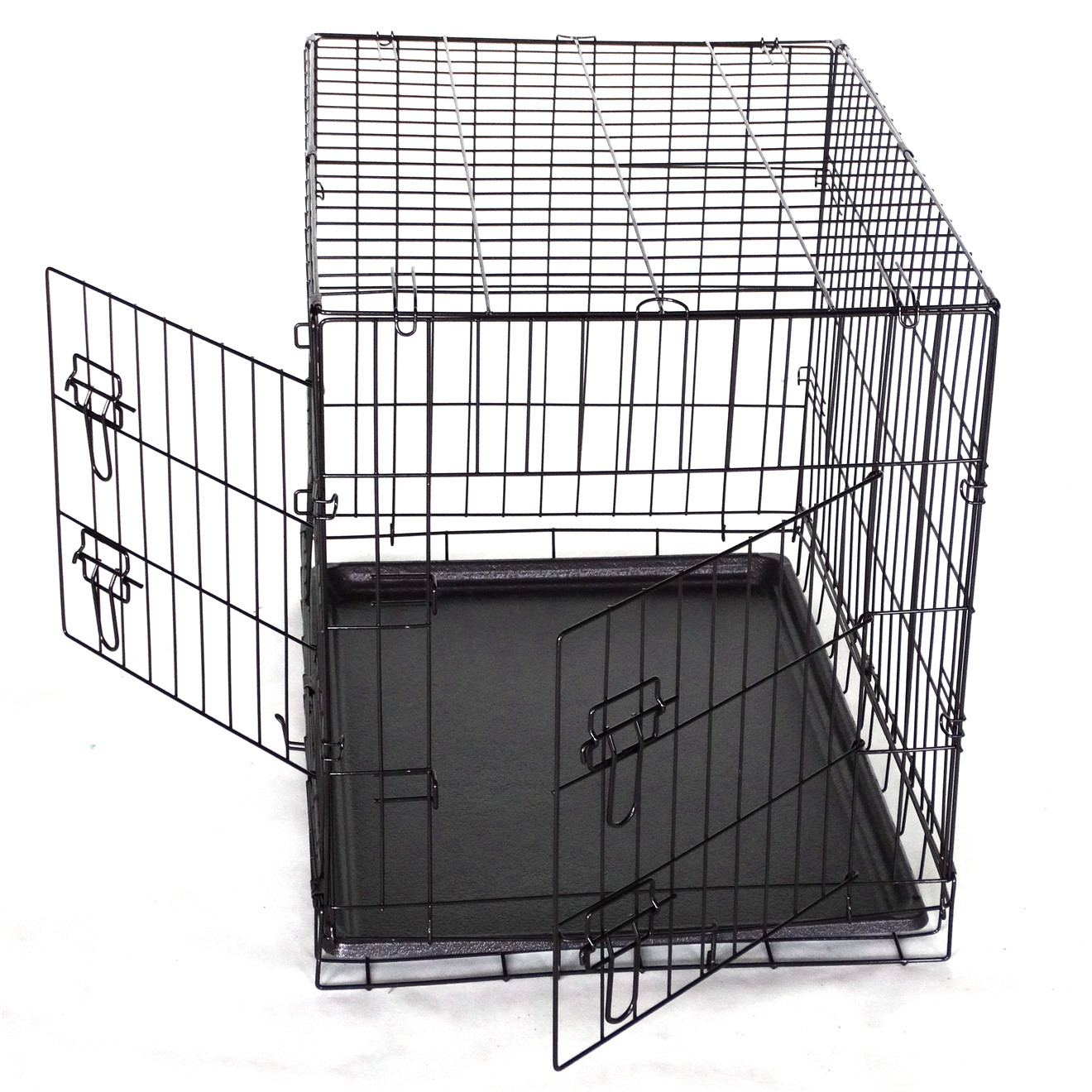 YES4PETS 24' Collapsible Metal Dog Rabbit Crate Puppy Cage Cat Carrier With Divider โ image 3