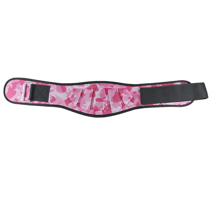 Size L Pink Camouflage Camo Weightlifting Belt - EVA Nylon Gym Belt for Squats, Deadlifts & Lumbar Support โ image 2