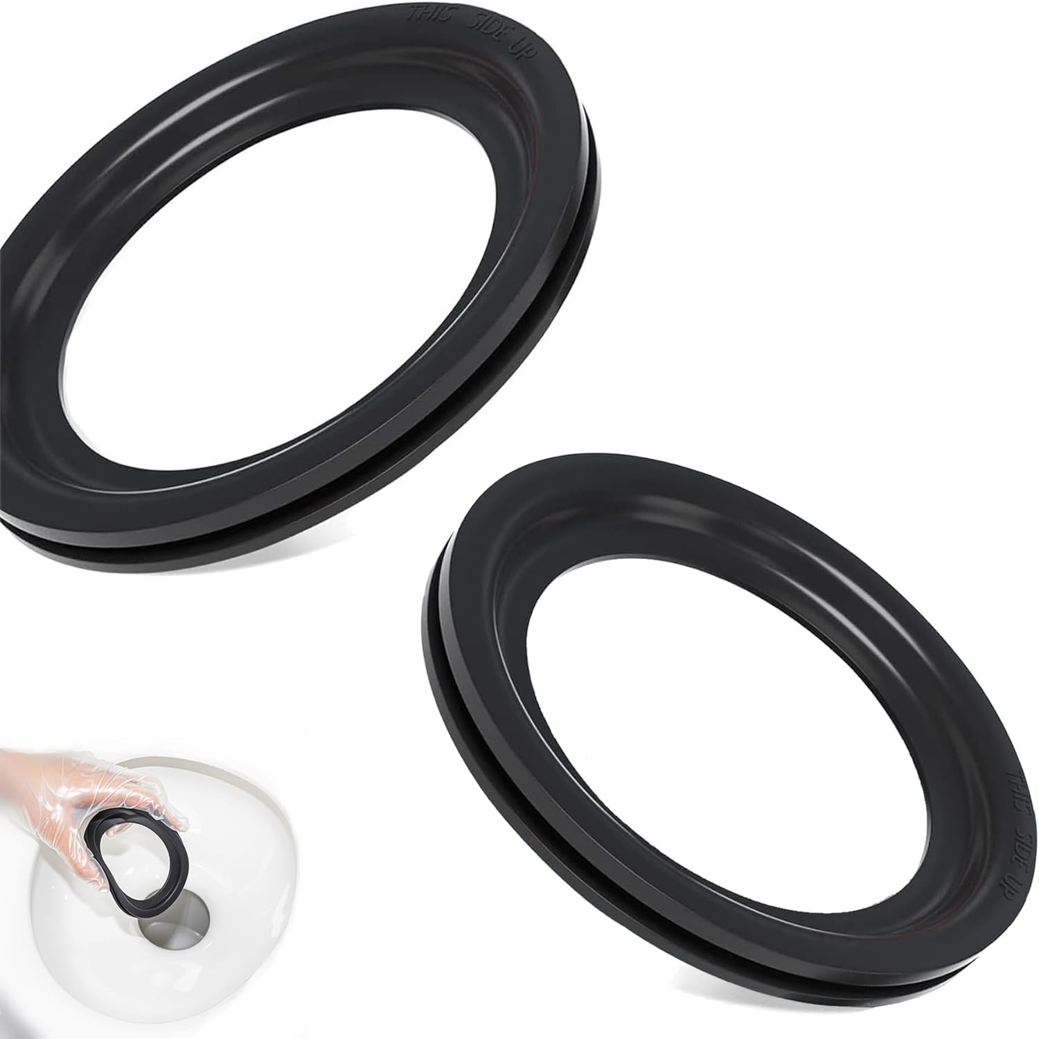 RV Toilet Seal Replacement 2-Pack for Dometic 300/310/320 Toilets, High-Grade Flush Ball Seal Gasket Kit 385311658 - Durable Rubber, Easy Installation, Fix