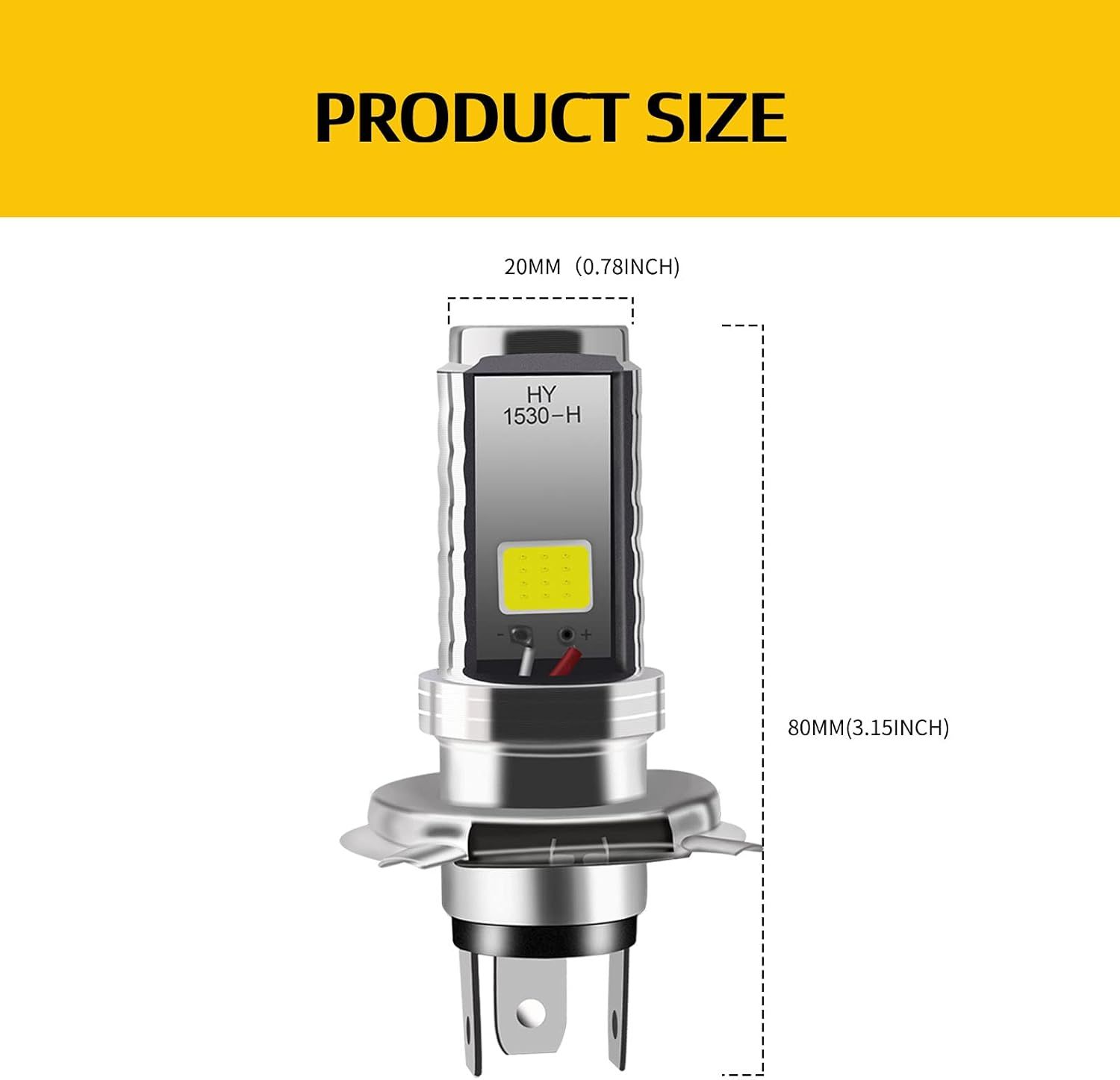 Long Lasting Premium Compatible ST H4 LED Bulb 12V Motorcycle Car Headlight 12W COB LED Lamp High Low Beam, Perfect Fit โ image 5