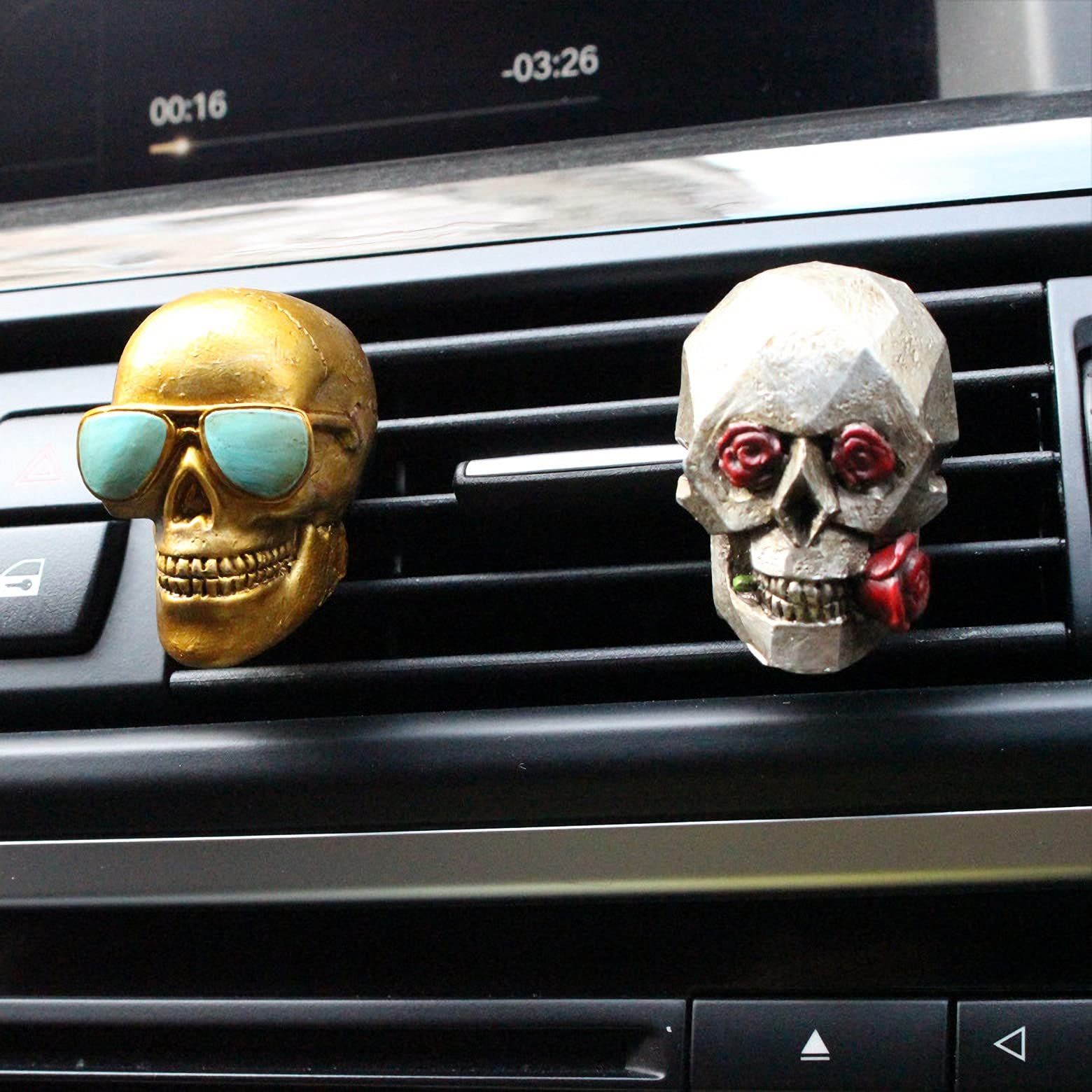 Halloween Car Decorations Sugar Skull Air Freshener Car Decor for Women Men Teens Witchy Gifts Cool Stuff for Automotive Truck — image 4