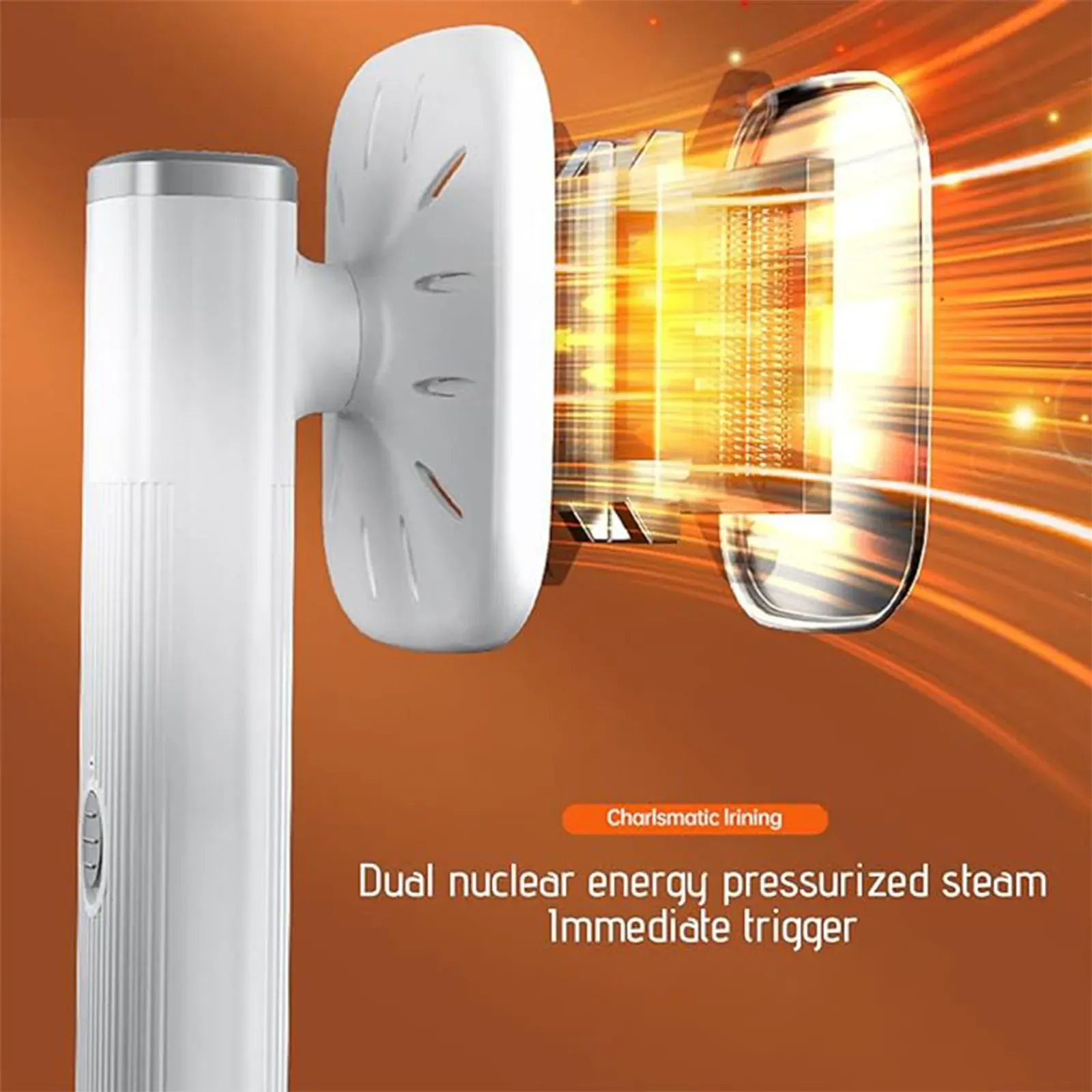 Portable Handheld Mini Steam Iron in White for Home & Travel, 72x100mm — image 2