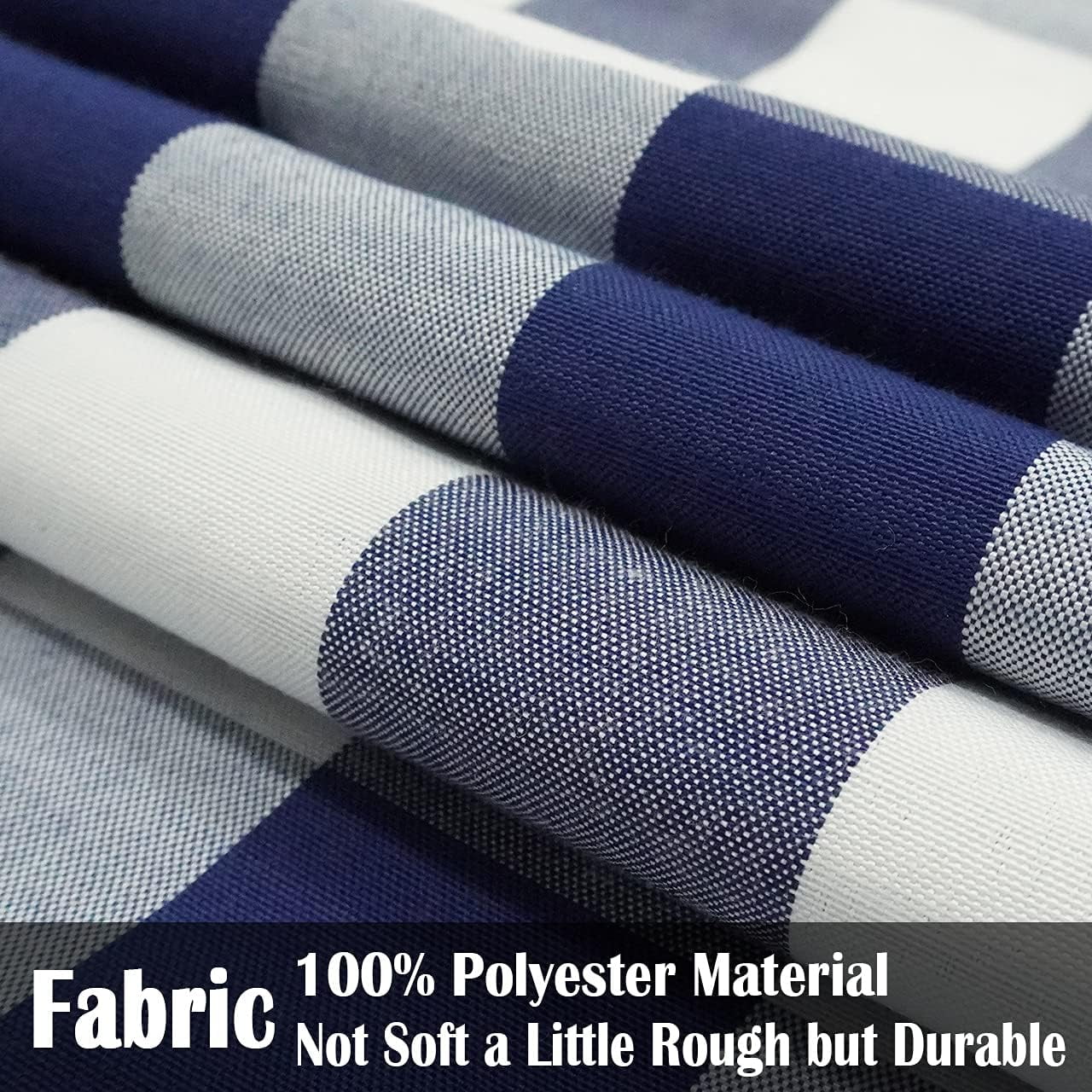 Light Blue Farmhouse Buffalo Plaid Pillow Covers 18x18 Set of 2 Patio Outdoor Decor Neutral Checkered Pillow Covers 18 x 18, Blue and White Gingham Plaid Check โ image 2