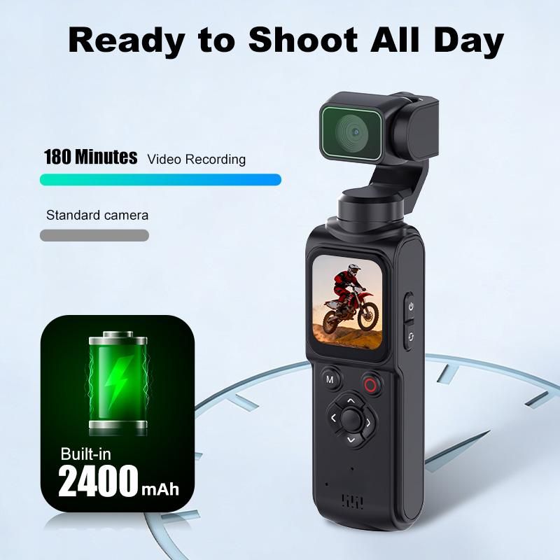AT-M105 Pocket Gimbal Vlog Camera, 4K HD Handheld Video Camera,black,32GB — image 5