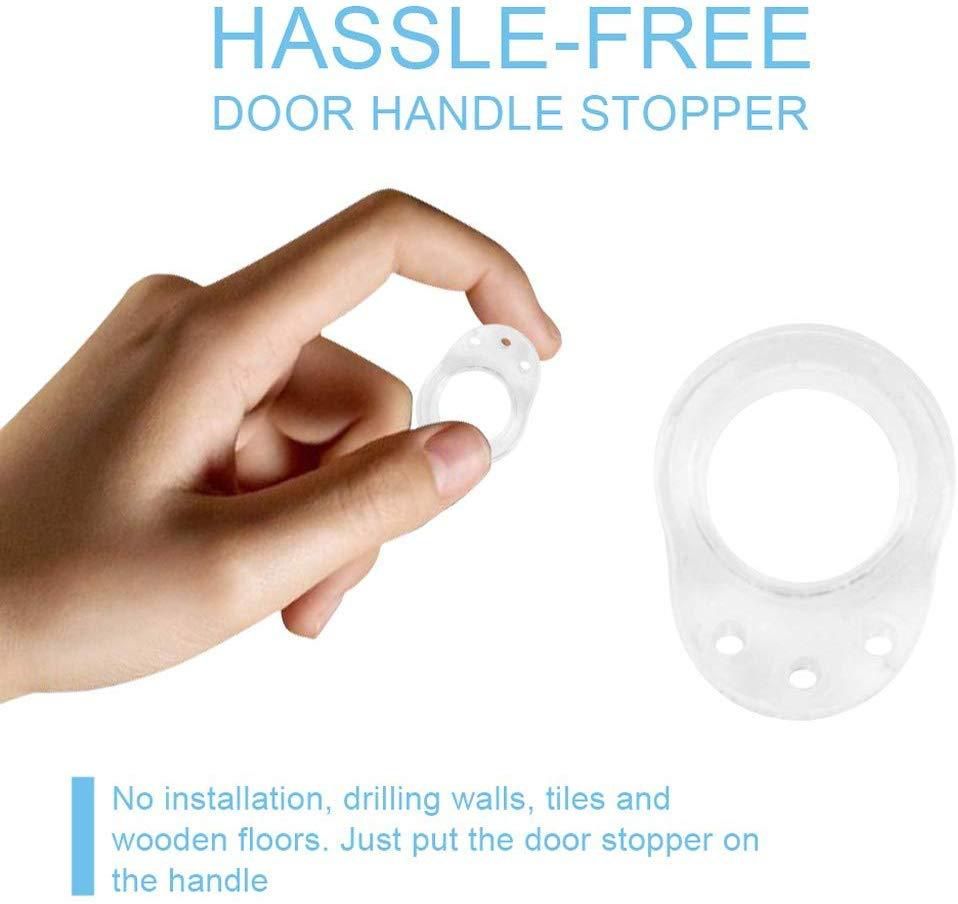8pcs Door Stopper Transparent Silica Gel Door Handle Buffer Wall Protection Bumper Walls Furniture Protective โ image 2