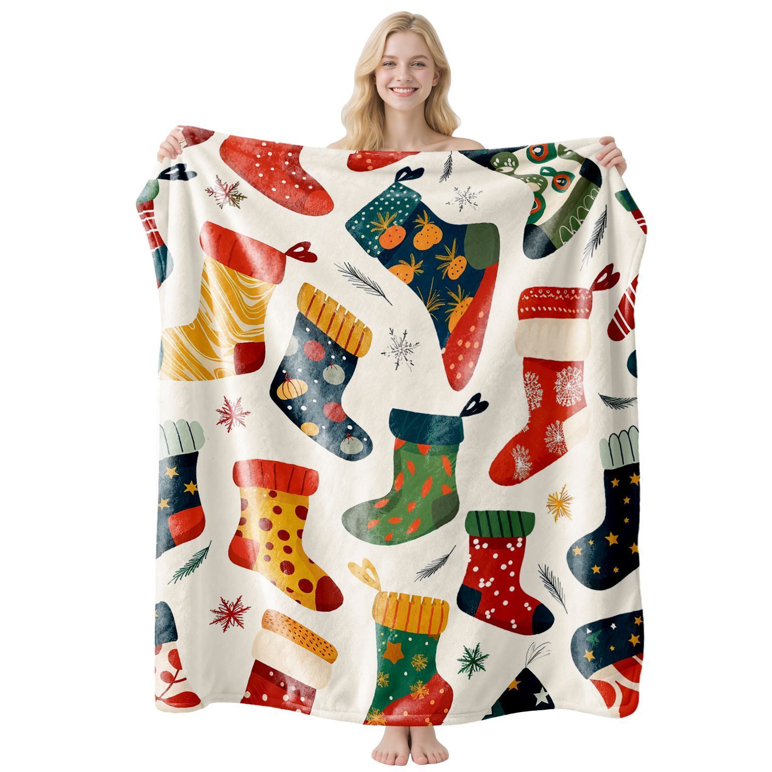 Soft Patterned Flannel Air‑Conditioning Throw Blanket, Christmas & Halloween Festival Decor Cover, Sweet Holiday Gift For Indoor Relaxing Time, Style FLR‑190