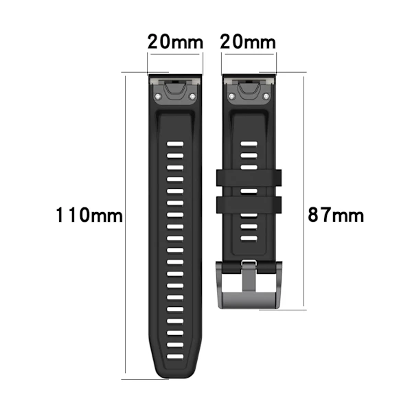 26mm Silicone Strap for Garmin fenix 7X 7 7S 6X 6 Pro 6S 5 5X Plus Smartwatch Bracelet for Garmin Descent mk2i mk3 51mm 12 Garmin Fenix 7S โ image 2