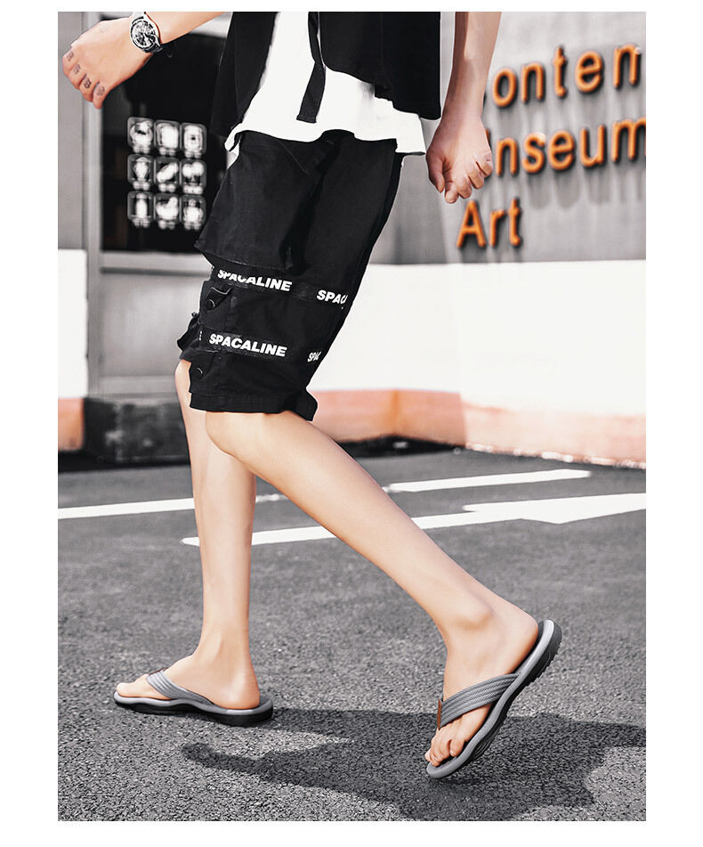 Men's Outdoor Non-Slip Flip Flops, 6 Colors EVA Lightweight Thick-Sole Beach Sandals for Casual & Sports(gray-39) โ image 6