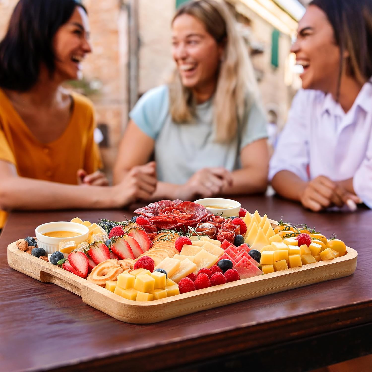 Charcuterie Boards with Lid, Bamboo Cheese Board Set with Locking Lid with Handle, Charcuterie Board Accessories - House Warming Gifts New Home, Bridal Shower โ image 6