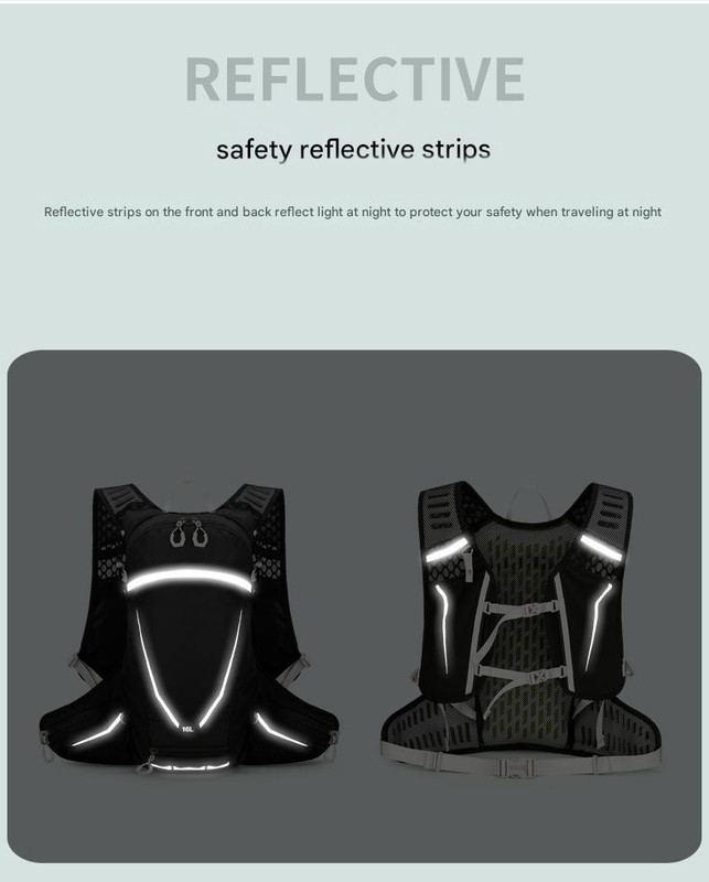 Red Lightweight 16L Outdoor Cycling & Hiking Backpack - Water-Repellent Nylon Daypack with Reflective Strips โ image 6