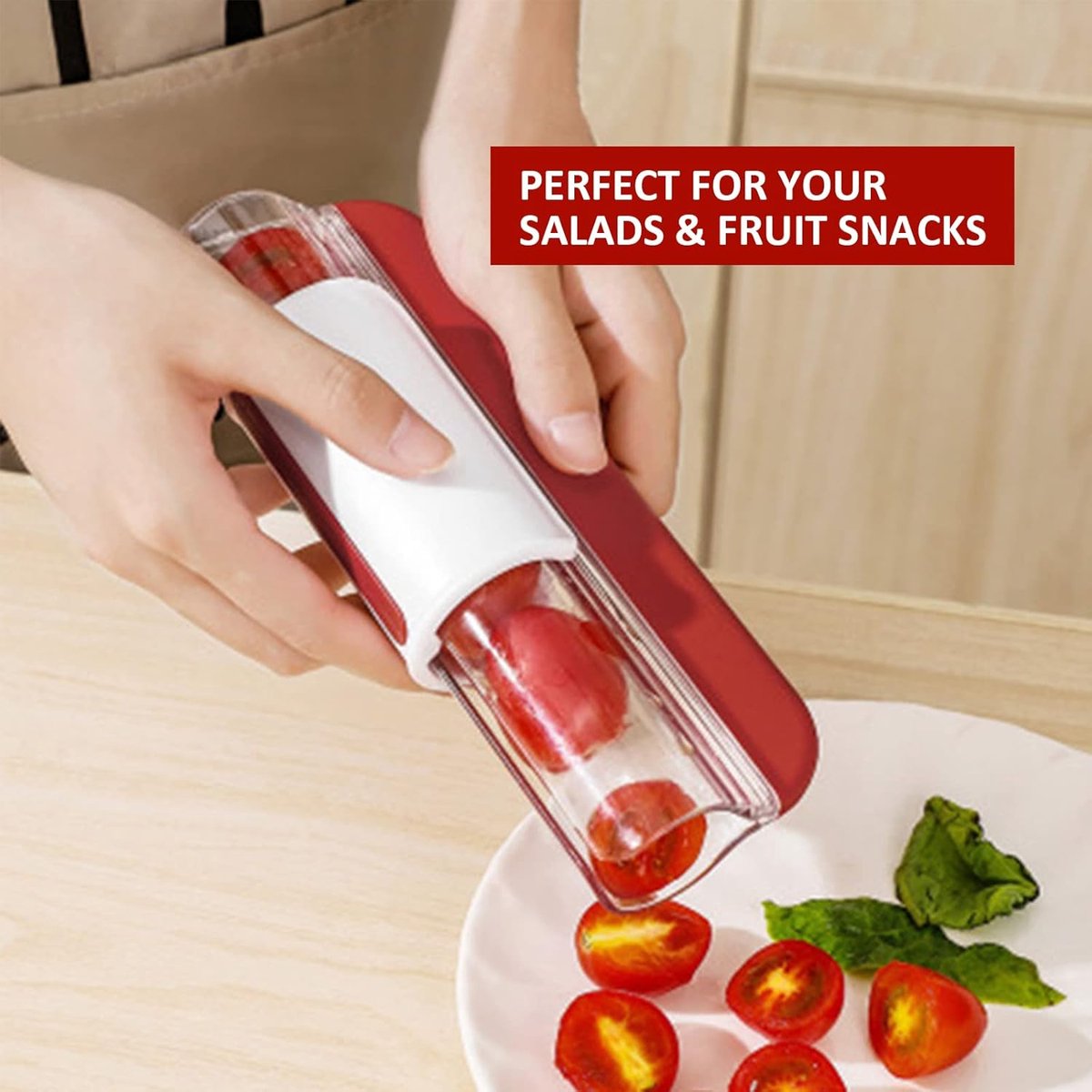 2-Piece Slicer - Tomato Slicer - Fruit Slicer - Grape Cutter - Strawberry Slicer - Salad Slicer - Multifunctional Slicer - Kitchen Utensil - Kitchen Tool — image 3