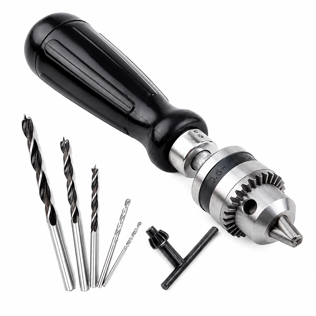 7 in 1 Hand Drill Bits Set, Manual Pin Vise with Chuck Key and Twist Drill Bits for Woodworking, Jewelry and Model Making