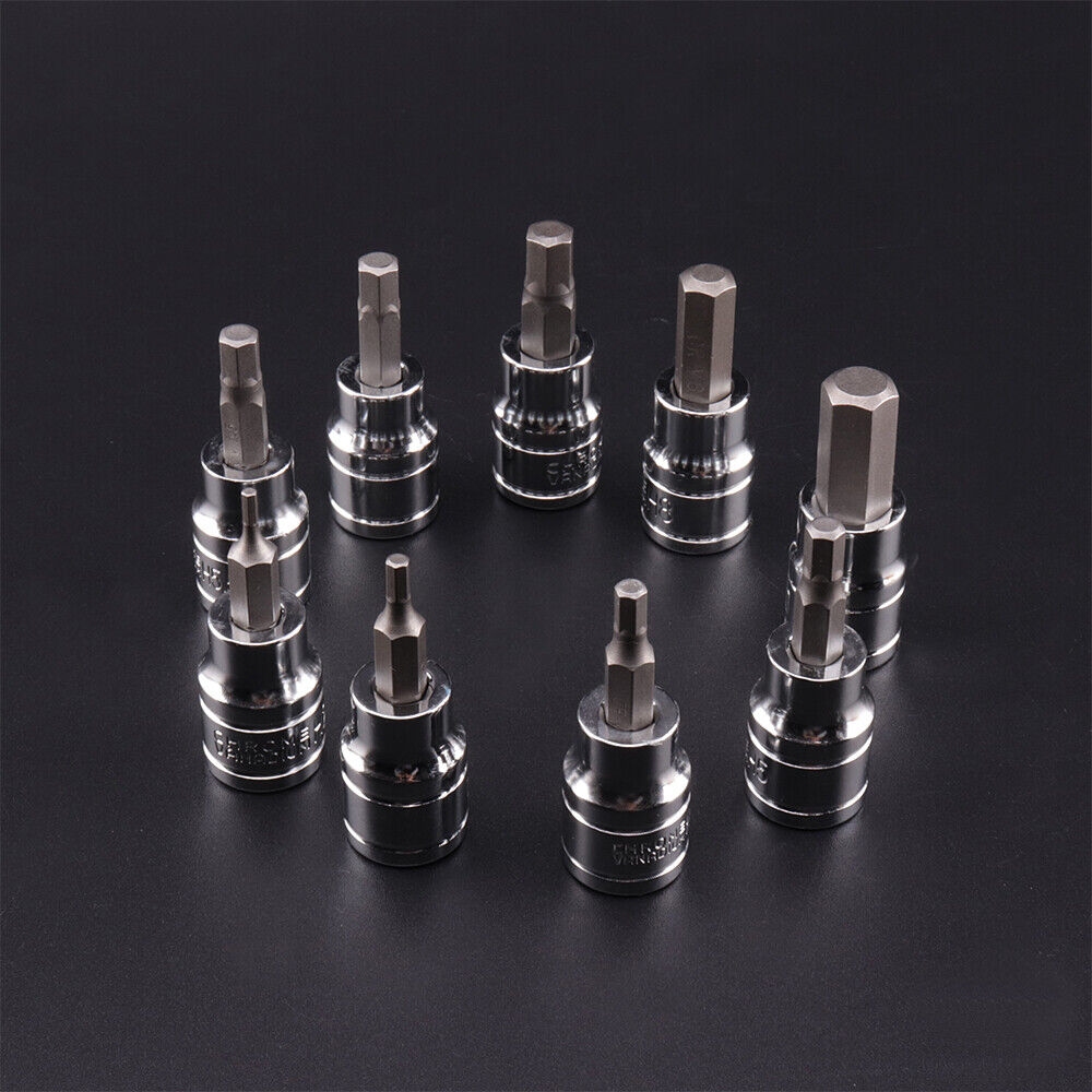 9pcs Allen Key Sockets Hex Bit Socket Set 3/8" Drive Drill Metric Tools 2-10mm — image 4