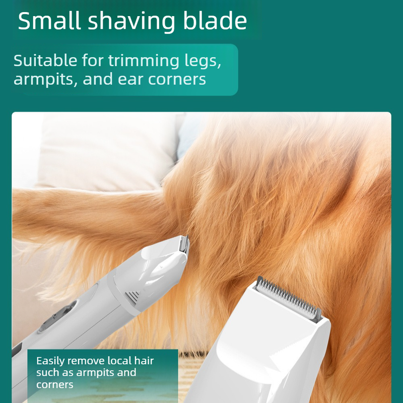4-in-1 Pet Electric Clipper, Cat and Dog Hair Trimmer and Nail Grinder, Pet Grooming Supplies - White — image 5