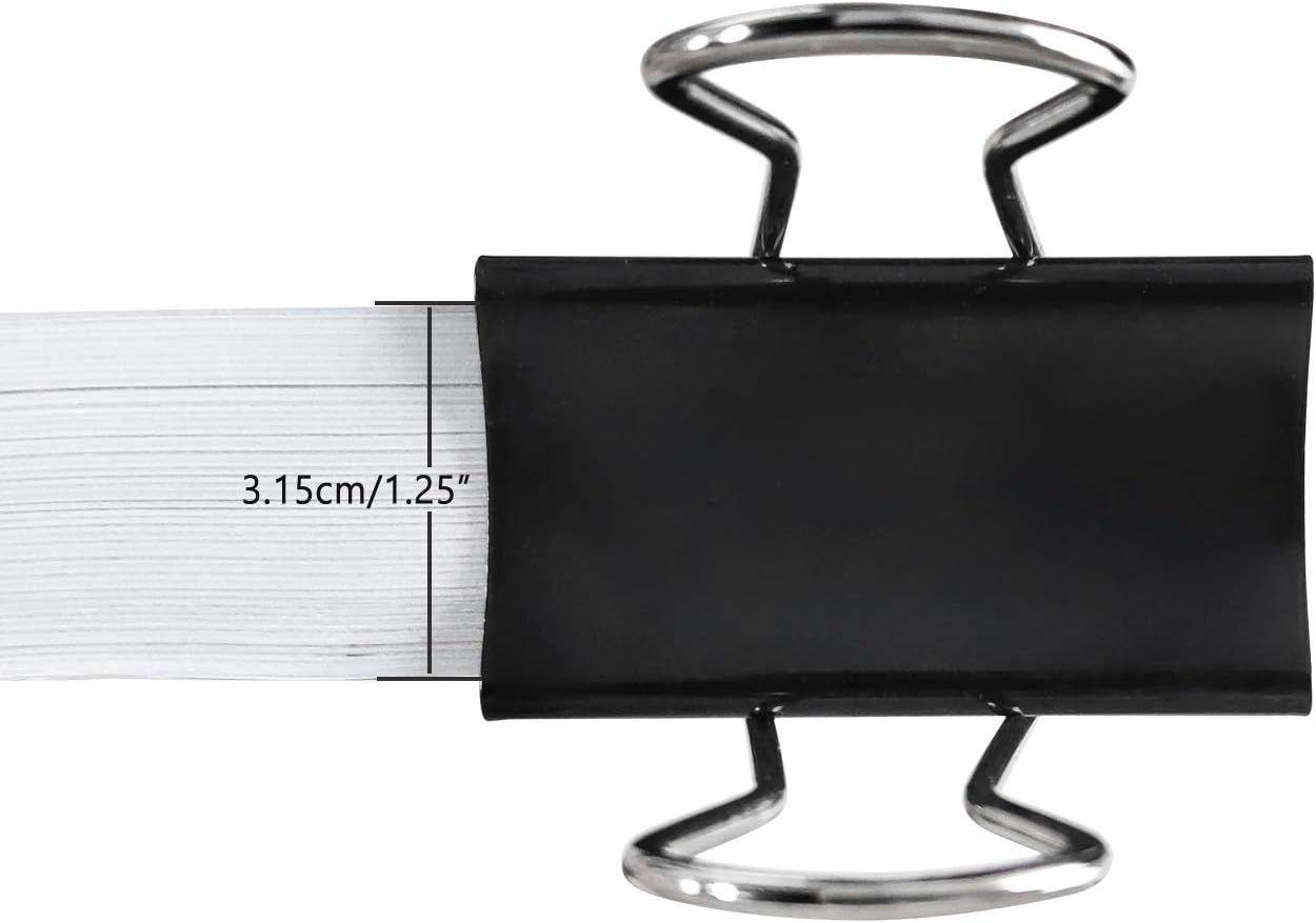 Extra Large Binder Clips 2.4-Inch (18 Pack), Big Paper Clamps for Office Supplies, Black — image 3