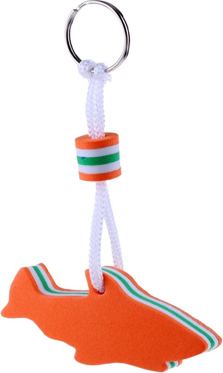 Floating Shark Keychain | For Large Keyring | EVA Foam | Key Float | Orange — image 3