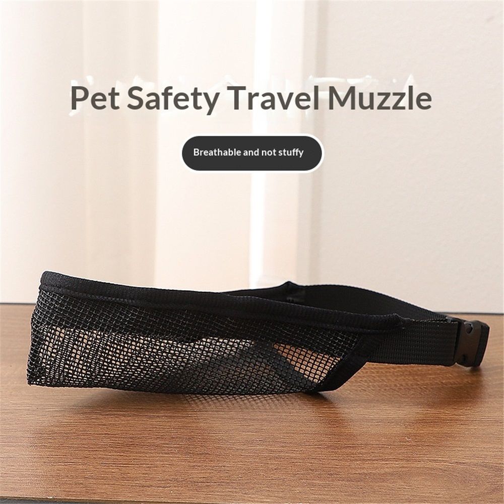 Dog Muzzle for Small Medium Large Dogs Poodle Retriever Doberman, Air Mesh Breathable and Drinkable Pet Mouth Guard for Anti-Biting Chewing Scavenging(Black,M) — image 3