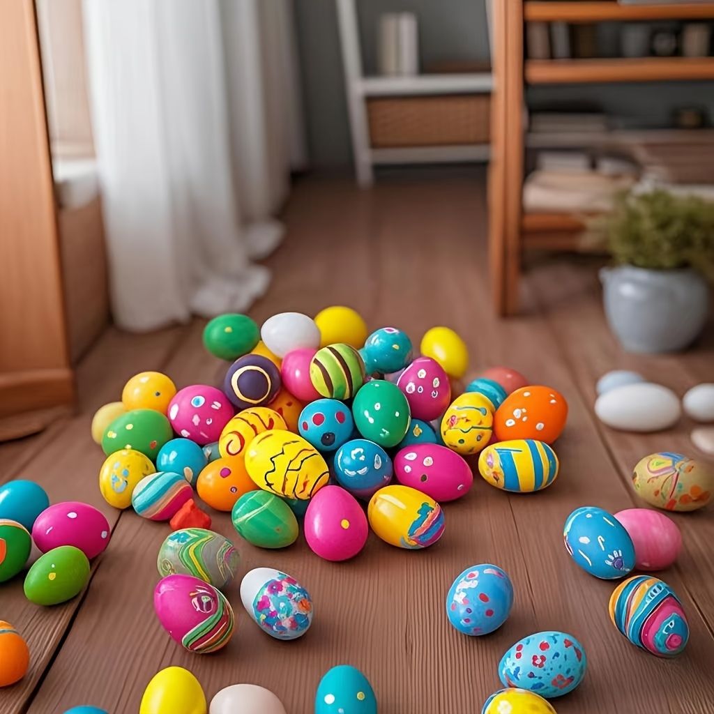 36PCS colorful plastic Easter eggs can be filled with Easter eggs, lucky surprise eggs, Easter decorations, Easter basket fillers, suitable for all kinds of — image 3
