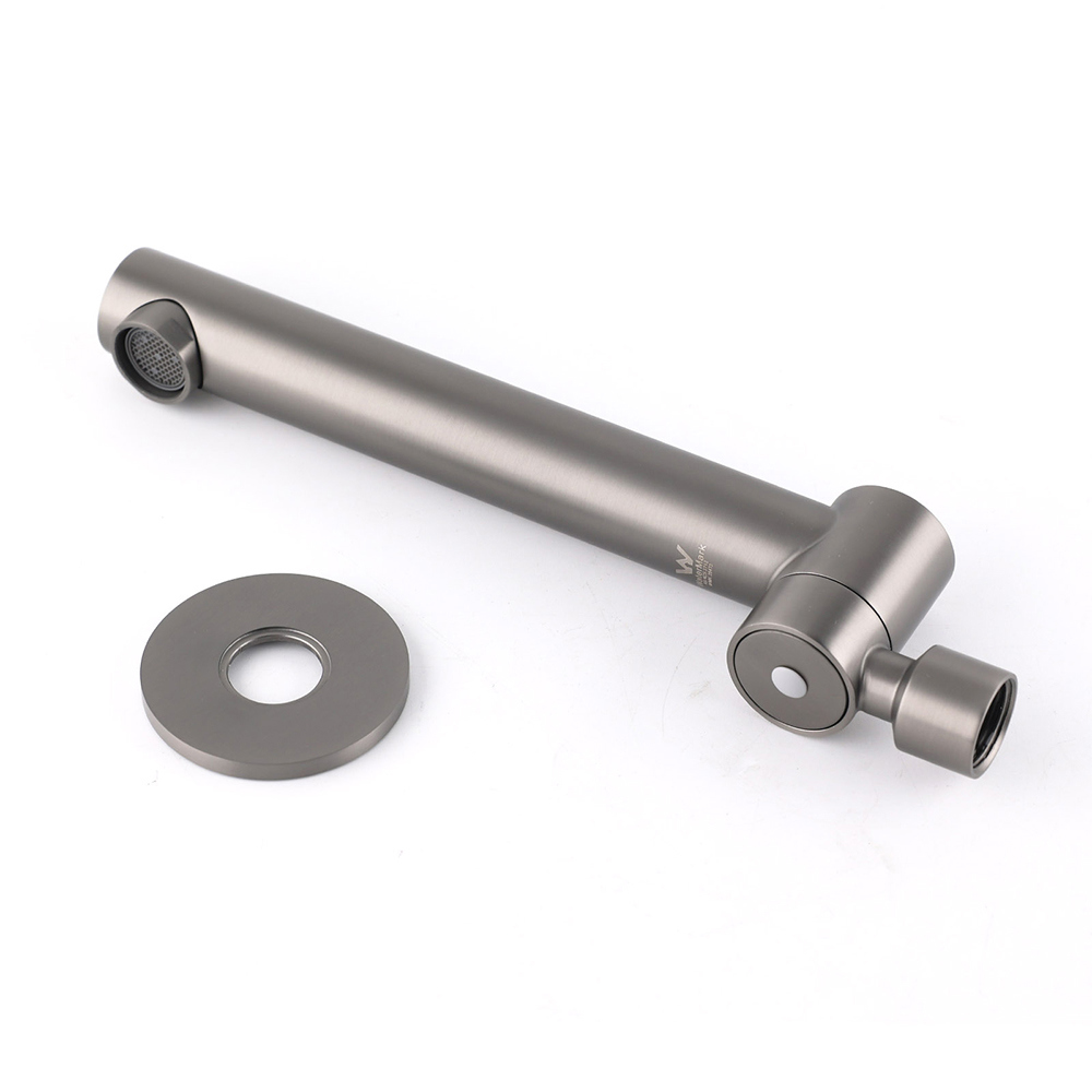 Gun Metal Round Wall Mounted 180 Swivel Bathtub Faucet Water Outlet Vanity Spout โ image 5