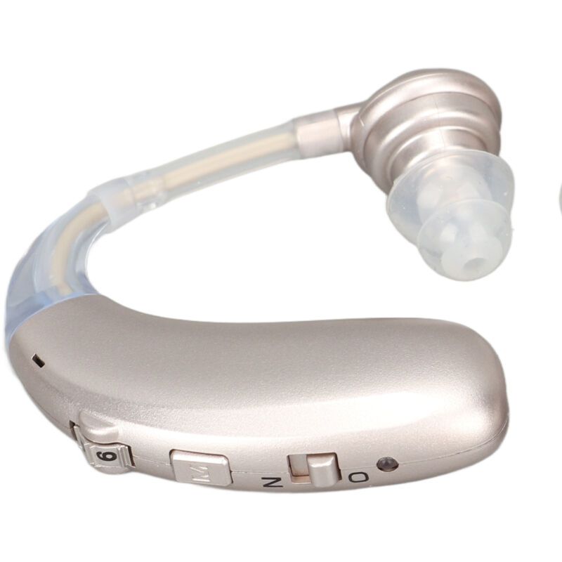 1 Pair Hearing Aids, Ergonomic Rechargeable Medical Device Made of ABS Silicone, Silver — image 2