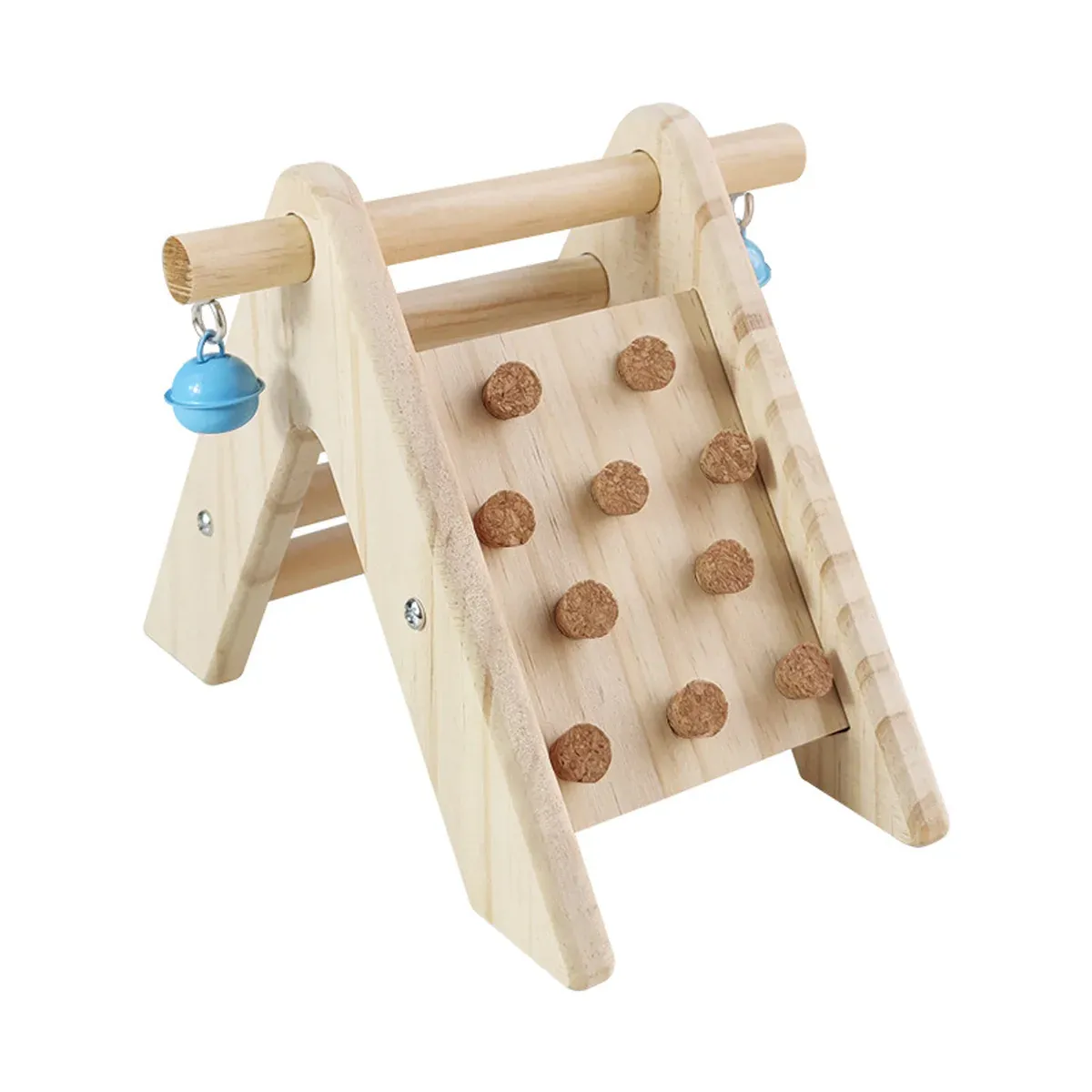 Wooden Bird Ladder Toy With Bell Parrot Perch Stand Climbing Gym Accessories Fun โ image 2