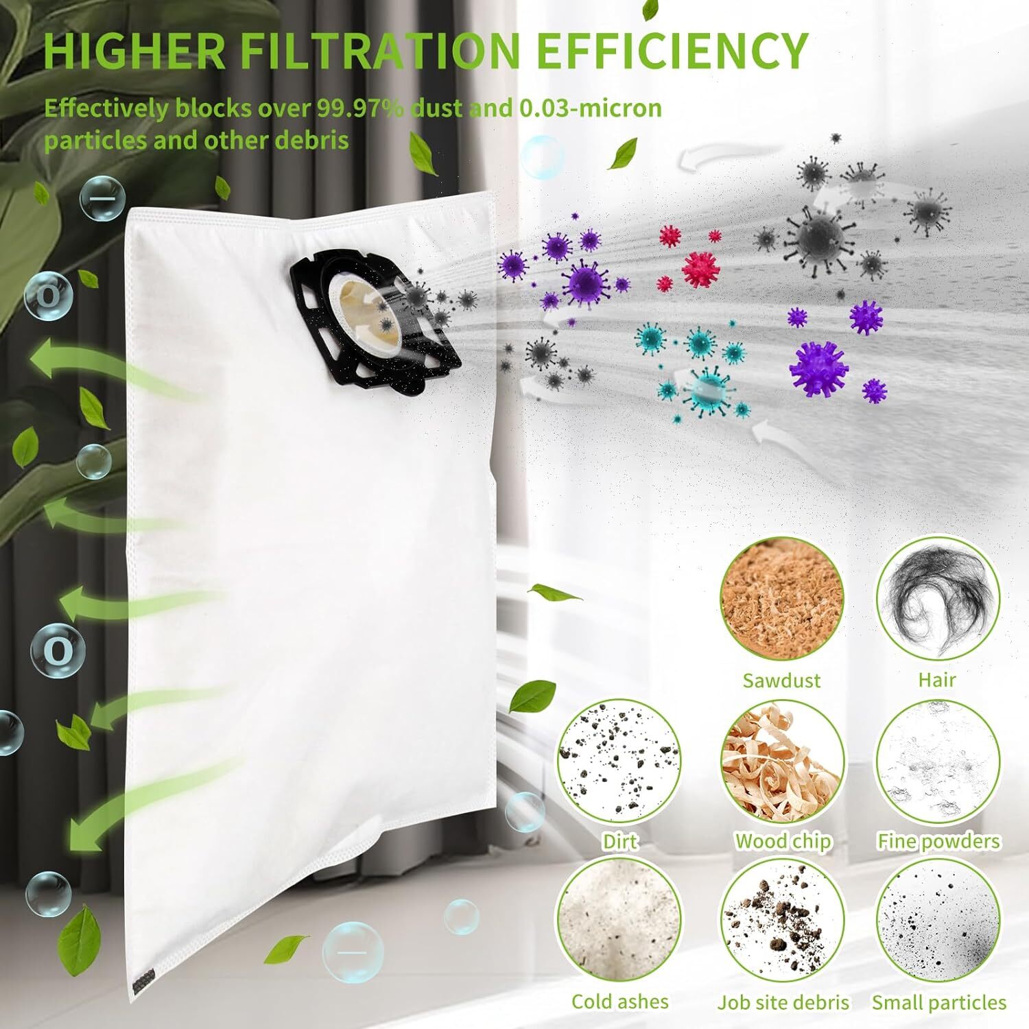 10 pcs vacuum cleaner bags for Karcher vacuum cleaner wd4 wd5 wd6 mv4 mv5 mv6 — image 6