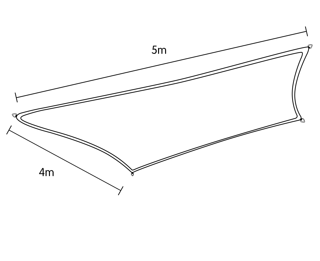 Wallaroo Rectangular Shade Sail 4m x 5m - Grey — image 5