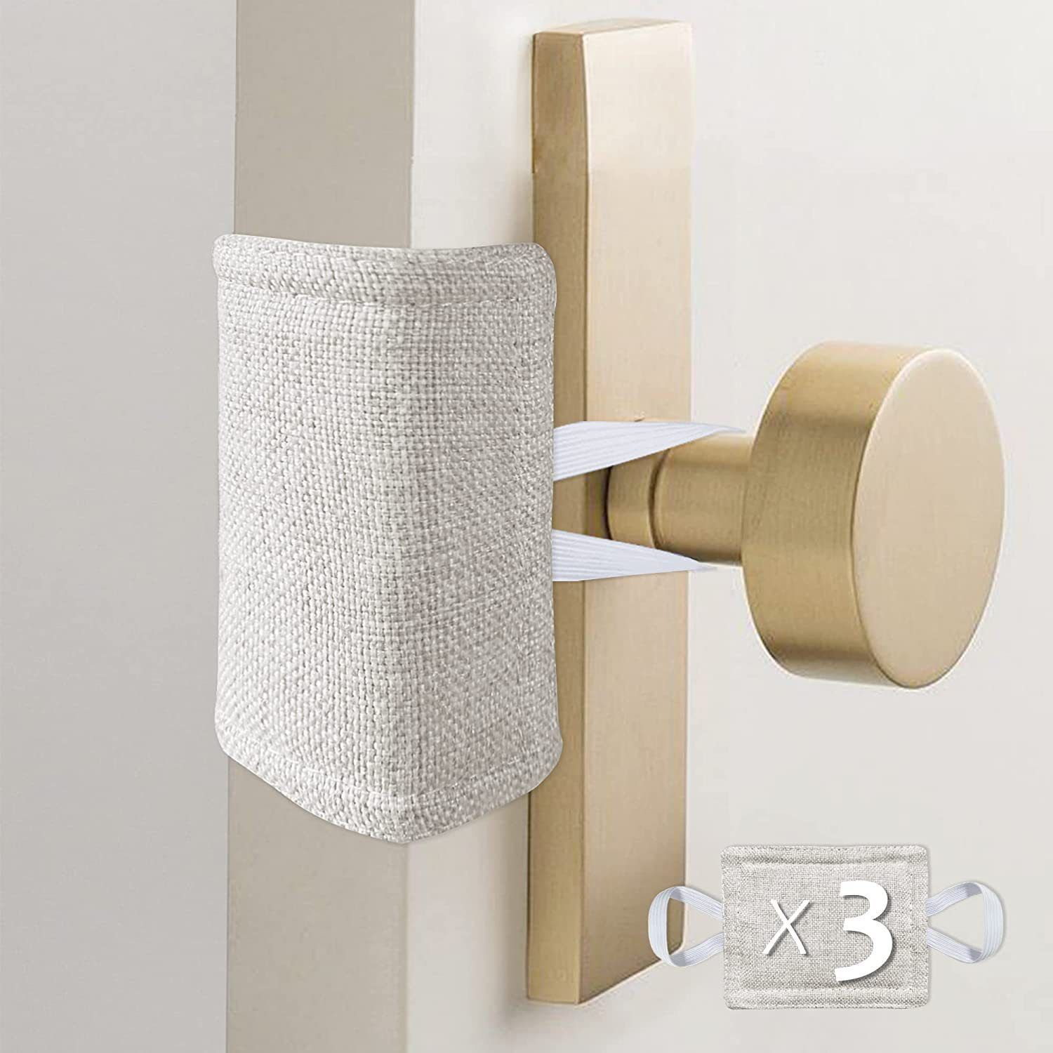 Door Silencer Quiet Door Closer Cushion,Light Sleepers Noise Reduced Prevent from Locking for Toddler Safety - 4 x 3 inch, Pack-3 — image 4