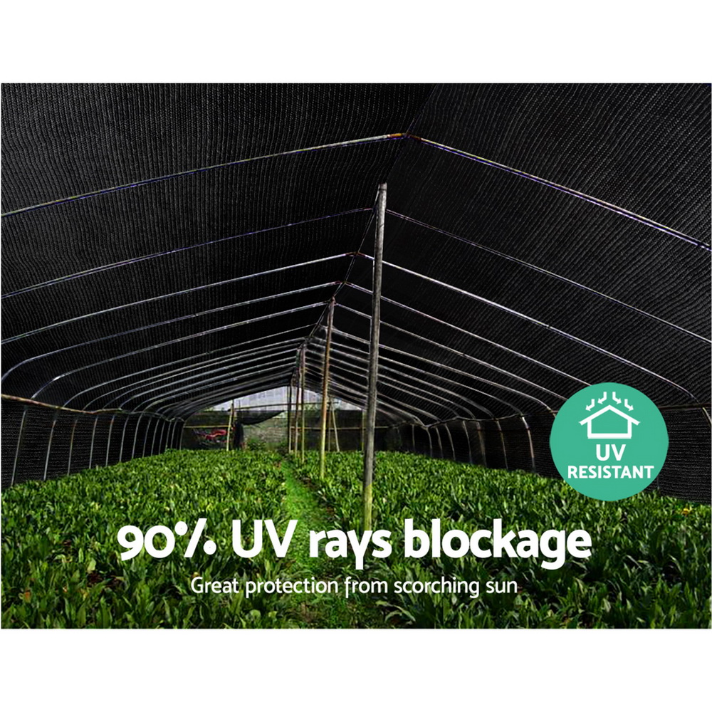 Instahut 90% Shade Cloth 1.83x20m Shadecloth Sail Heavy Duty Black โ image 6