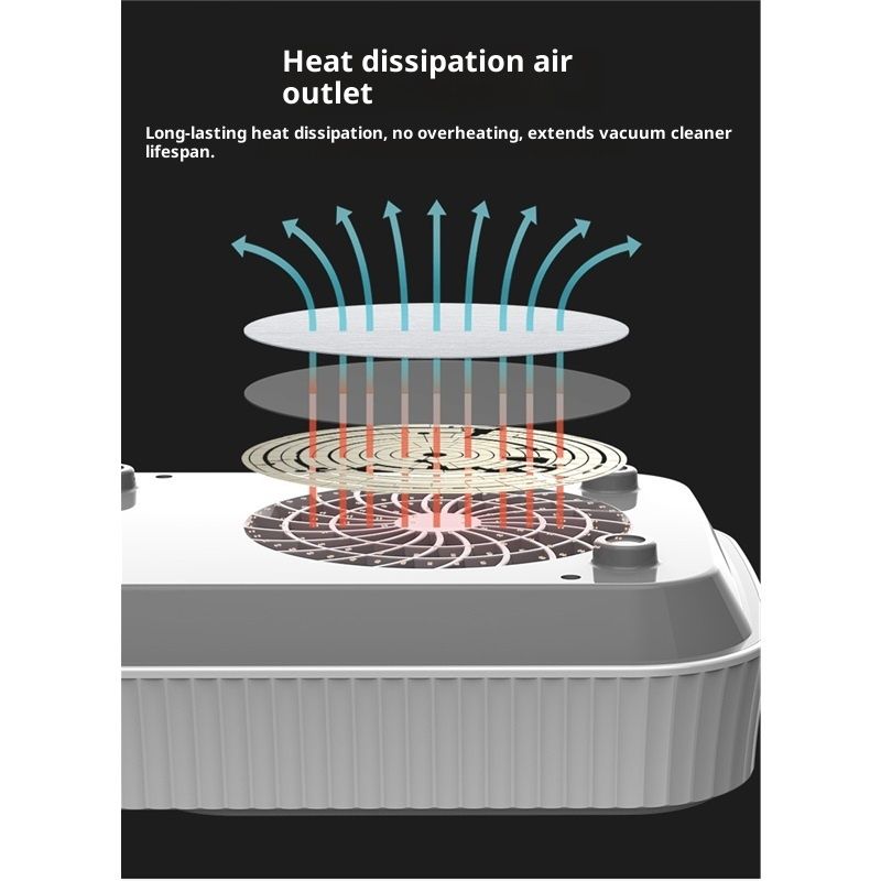 Nail Dust Collector - Professional Powerful Suction Dust Collector Nail Tech LED Display, Adjustable Speed Reusable Filter, Strainer Panel for Acrylic Nail — image 4