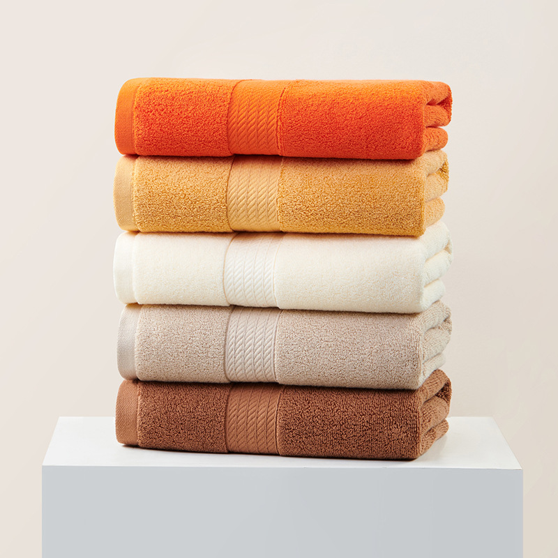 Grey Premium Thick Cotton Bath Towel for Adults - Soft and Absorbent Bathroom Towel โ image 4