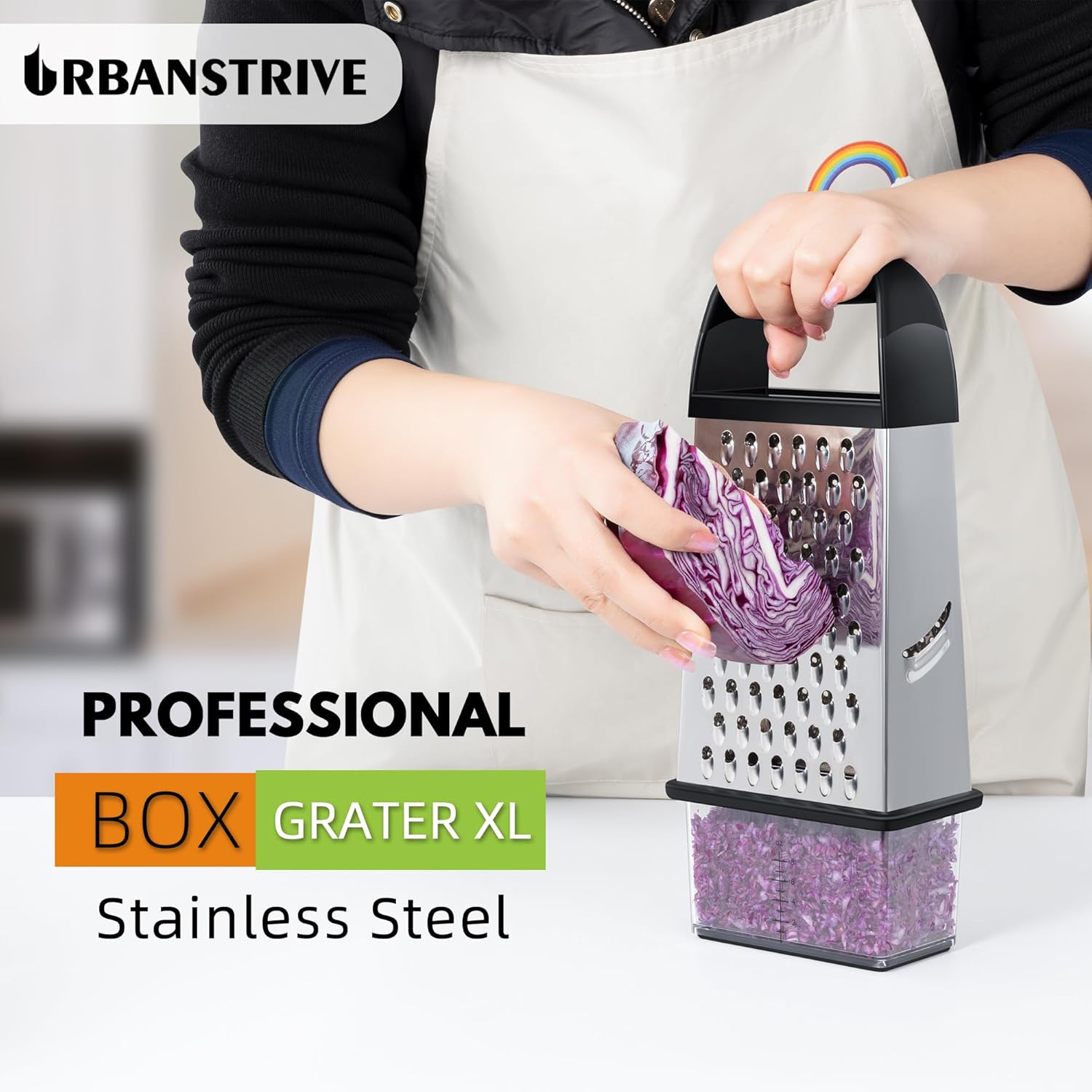 Cheese Grater With Container Box Grater Stainless Steel Graters for Kitchen Cheese Shredder Parmesan Shredder Kitchen Gadgets Kitchen Tools Kitchen Gifts for โ image 5