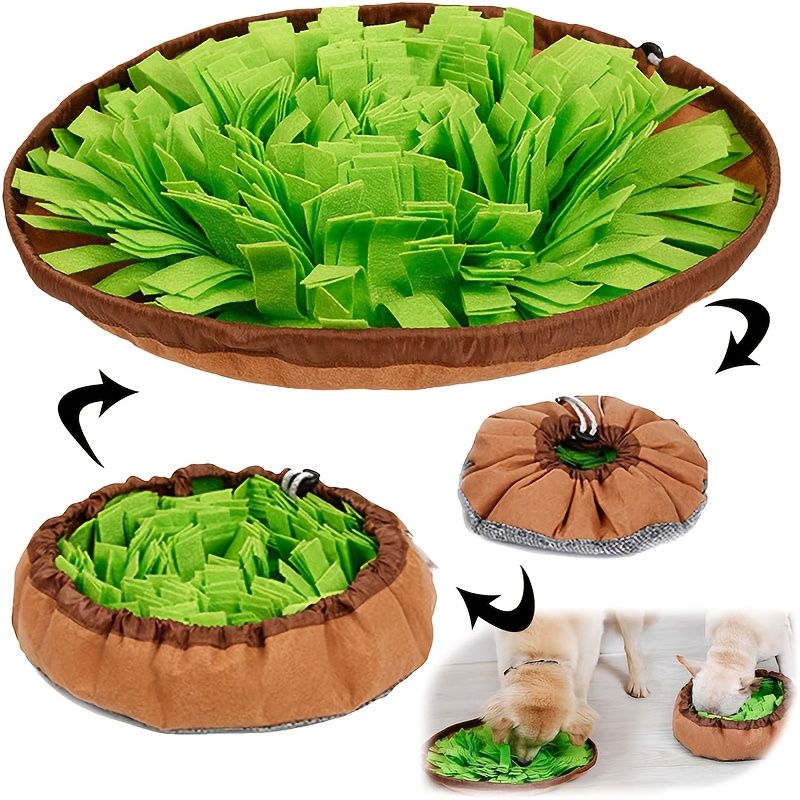 Pet Dog Sniffing Mat, Slow Feeder Toy for Cats And Dogs, Natural Foraging Mat, Anti-Gulping Training Tool, Indoor Outdoor Leakage Toy, Pet Enrichment — image 2