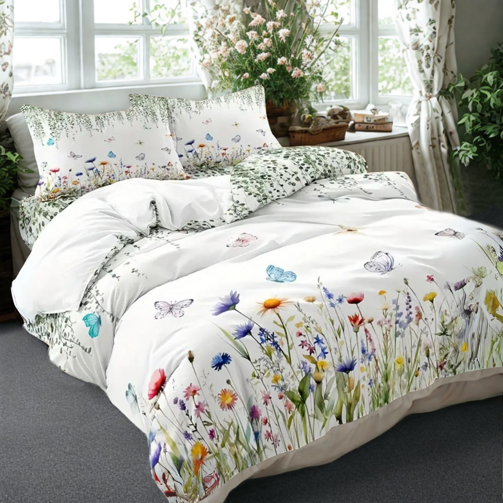 Dreamfields - Butterfly Dreams Quilt Cover Set - (3pcs, Queen Size)
