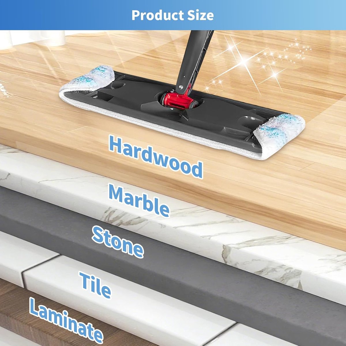 8-piece replacement mop pad set suitable for O Cedar H2prO mop system, suitable for Vileda H2PrO Flat Mop Refill Kit - mop head replacement - replacement mop — image 5