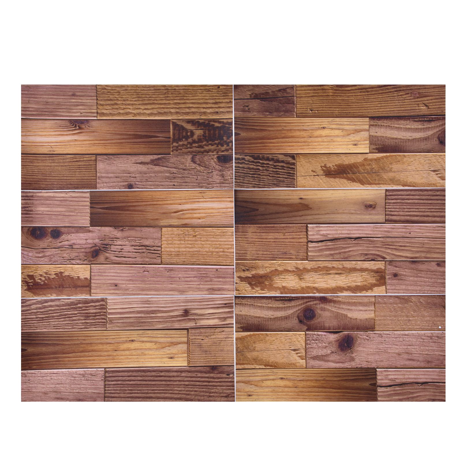 18PCS Wall Stickers Peel and Paste Wood Grain Furniture Refurbishment Sticker Waterproof for Kitchen Bathroom โ image 2