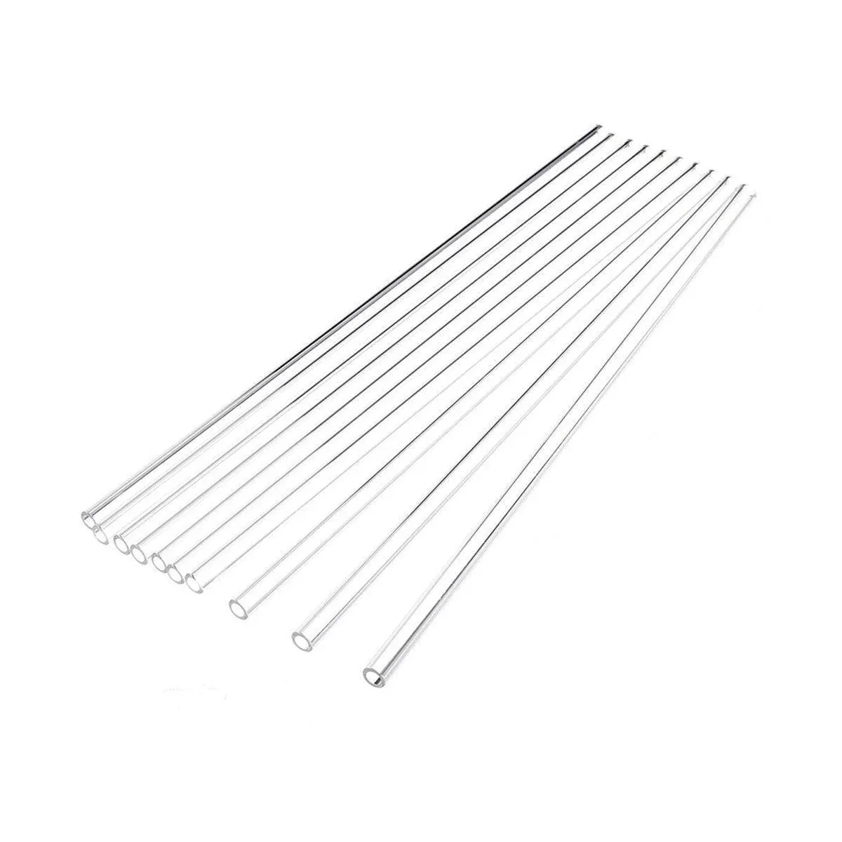 Clear Glass Straws Heat Resistant Juice Milk Straws Creative Style Reusable - 10Pcs โ image 3