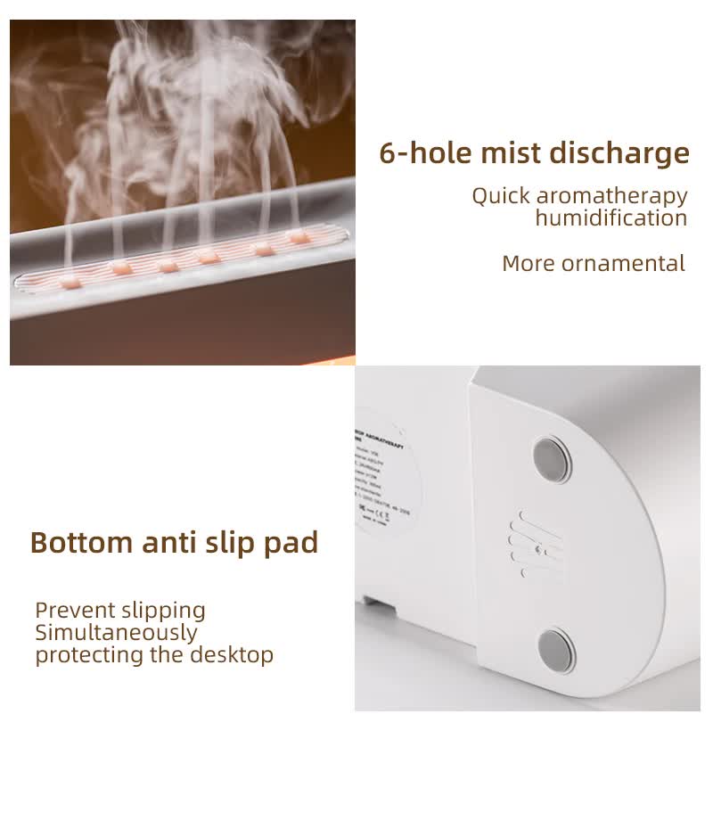 White 300ml Ultrasonic Aroma Diffuser with Cracked Light Design - Cool Mist Humidifier for Home and Office โ image 6
