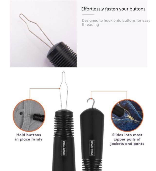 2 Pcs Grey Dressing Aid Tool – Button & Zipper Assistant for Elderly and People with Limited Mobility — image 3