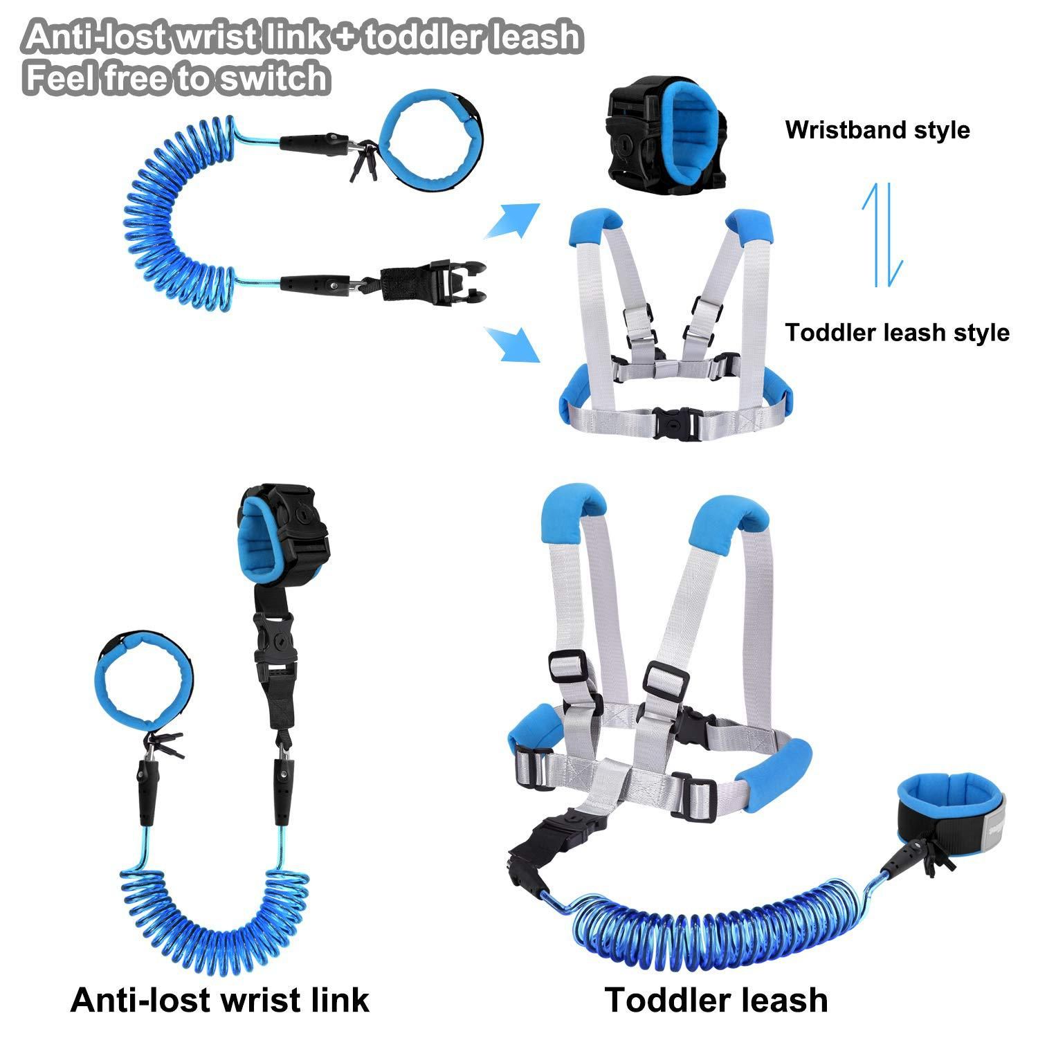 Toddler Reins for Walking, Baby Harness Walking Leash, Anti Lost Wrist Link, Safety Backpack with Lock for Kids — image 5