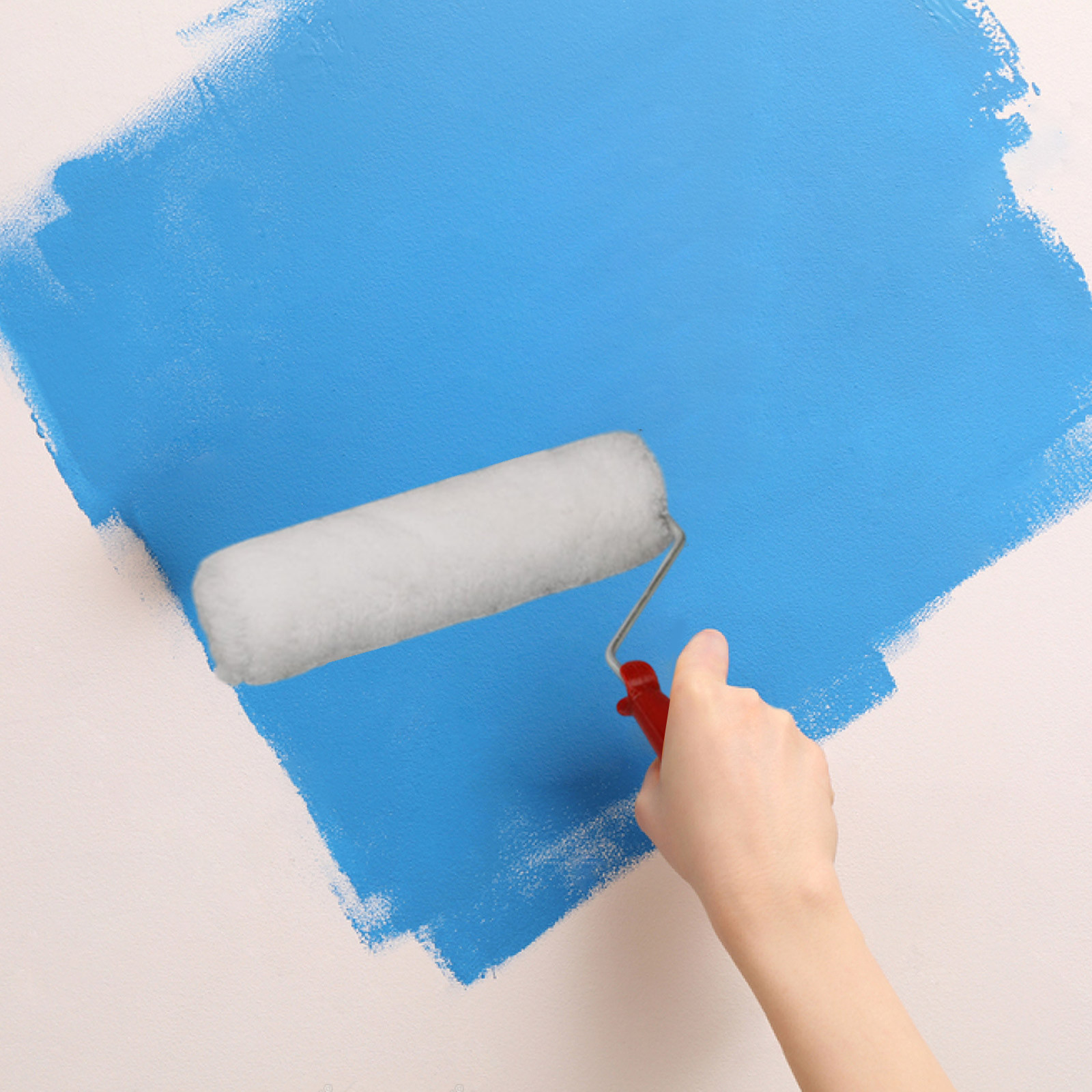 Paint Roller Set, Roller Brush with Tray for Walls Cabinets Furniture and DIY Painting, Reusable Tool, White โ image 4