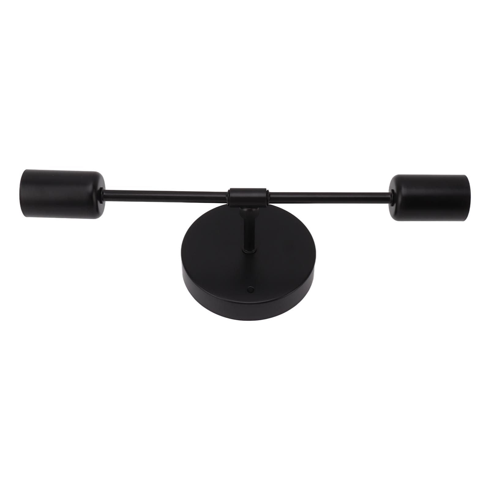 E27 E26 Double Wall Light Base Iron 85‑265V Black Modern Light Holder Base for Living Room Bathroom Dressing Room — image 5