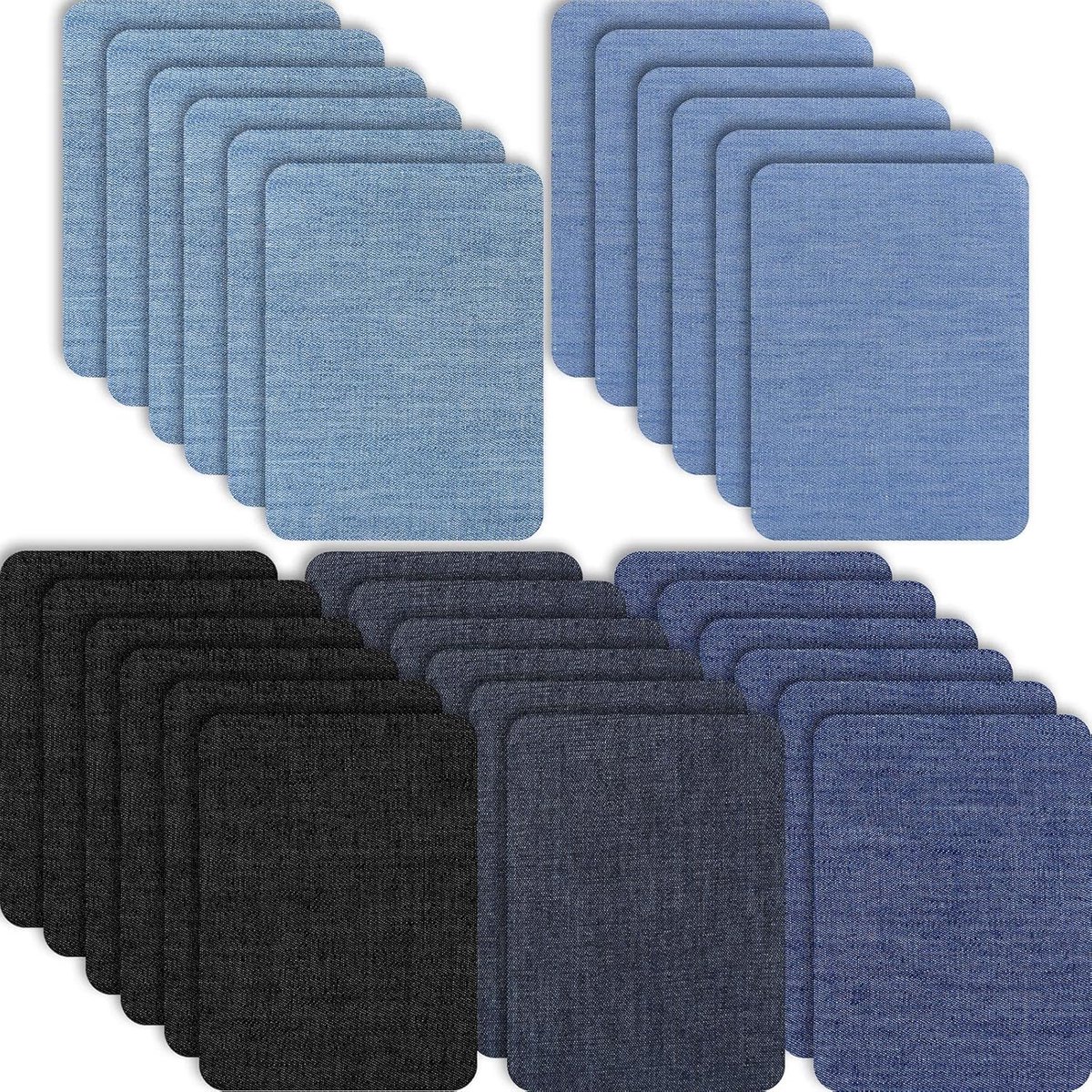Clothing Repair Patches - 30 Pieces - self-adhesive jeans patches - Repair a hole in clothing - iron-on patches for clothing Repair - clothing repair for jeans — image 2