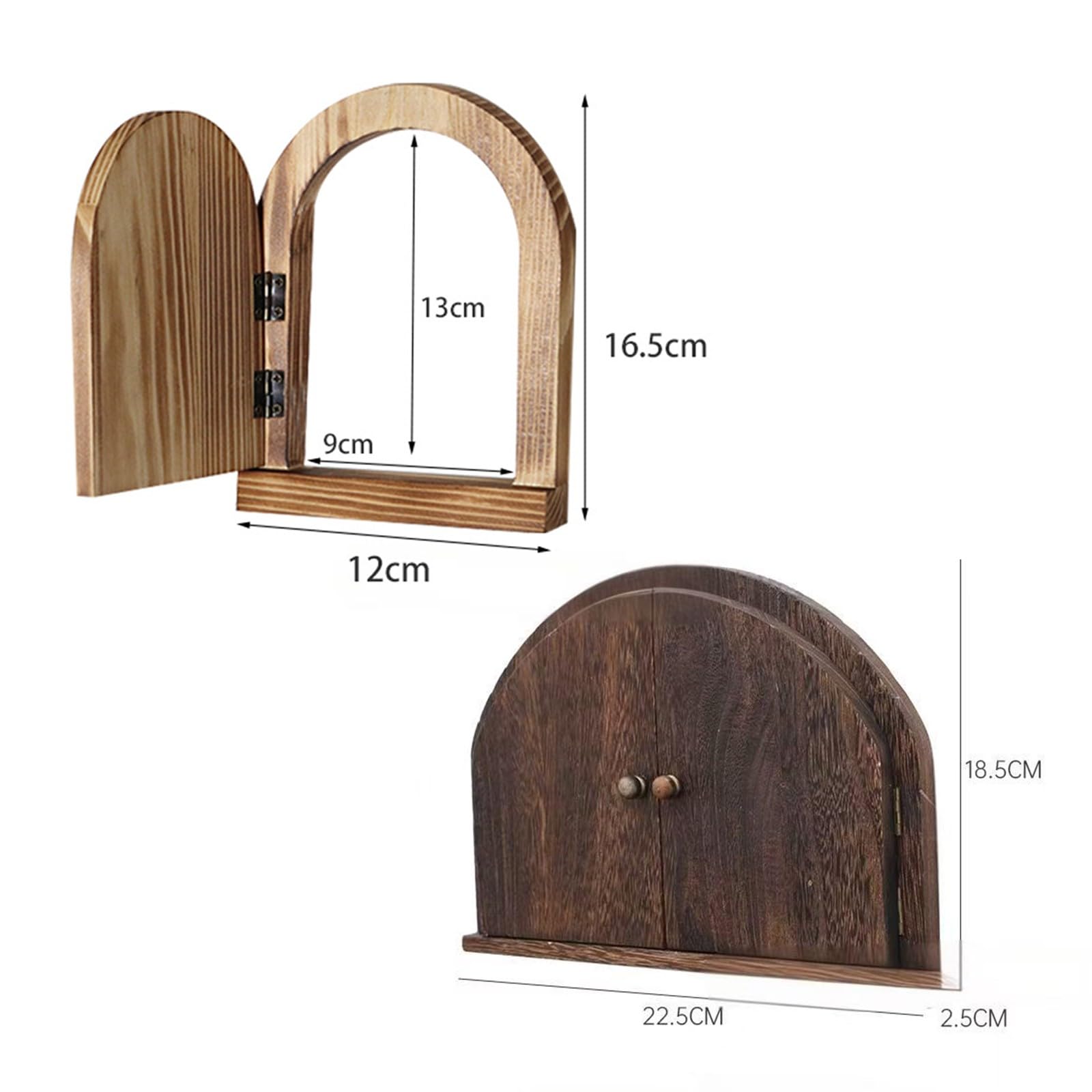 Elf Door - Tooth Fairy Door - Gnome Door Wood - Wall Decoration - Miniature - DIY Crafts - Wooden House - Interior Accessories - Fairy Tales - Decorative — image 5