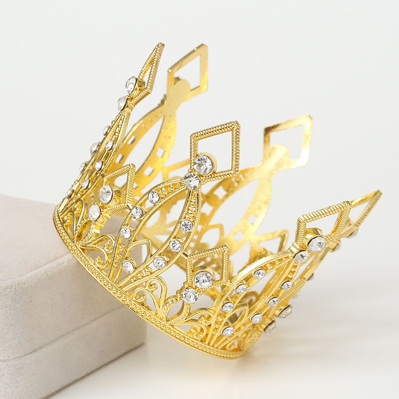 Mini Cake Topper Crystal Children Hair Ornaments for Wedding Birthday Baby Shower Party Cake Decoration (Gold) — image 4