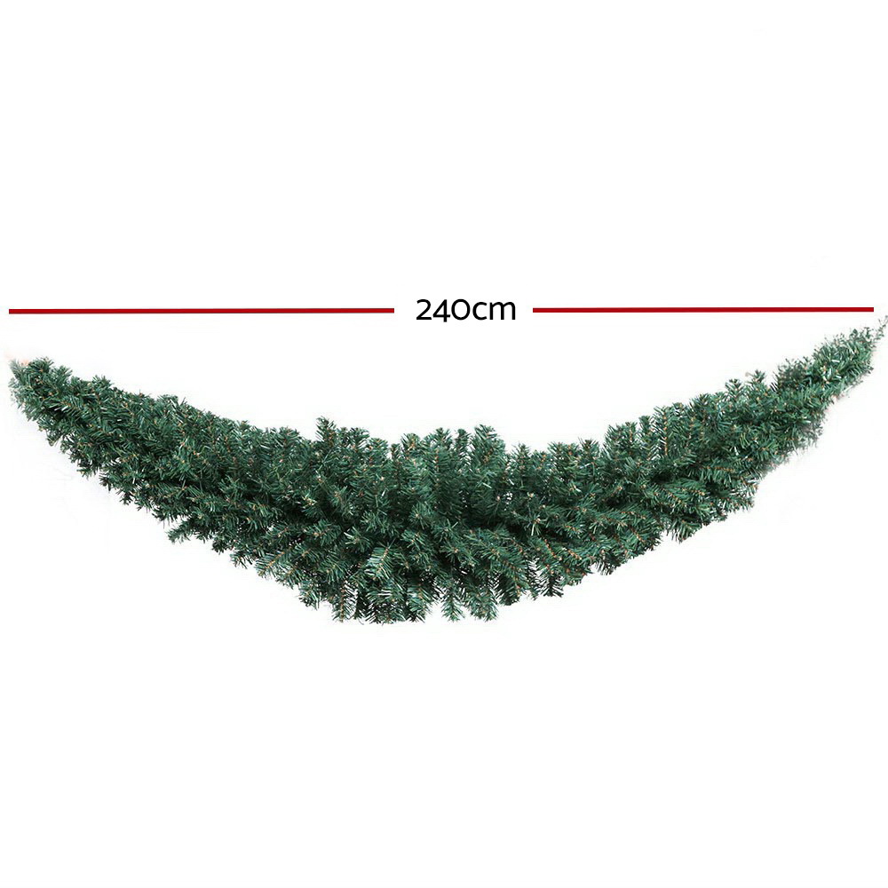 Jingle Jollys 2.4m Christmas Garland Xmas Decorations Green Wedding Party โ image 2