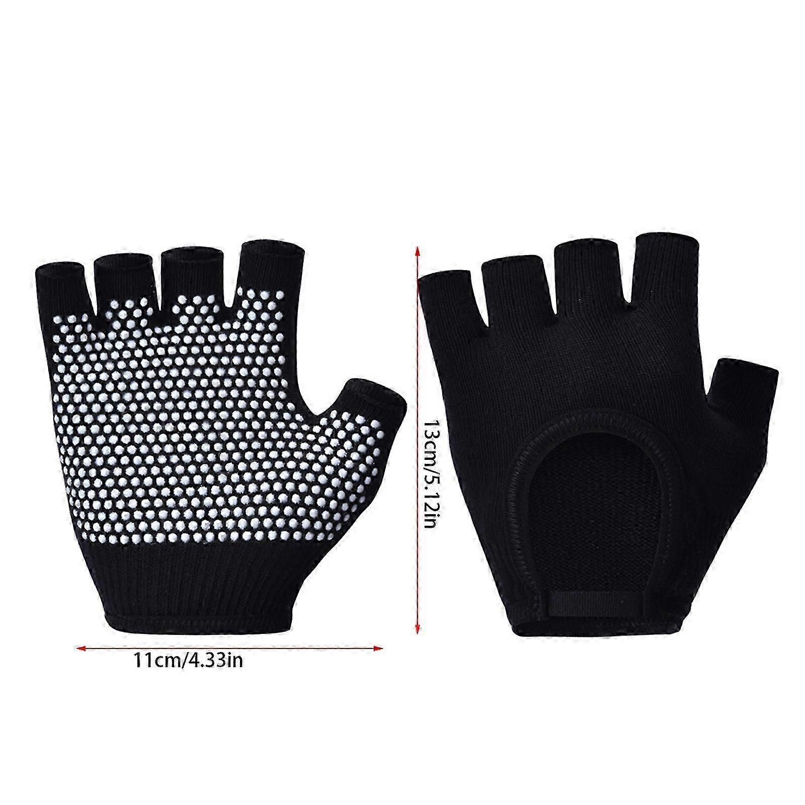 Breathable Half-Finger Pilates Gloves โ Non-Slip Gym Gloves for Women, Elastic Cotton Blend Fitness Gloves for Cycling, Dancing & Workout Turquoise โ image 3
